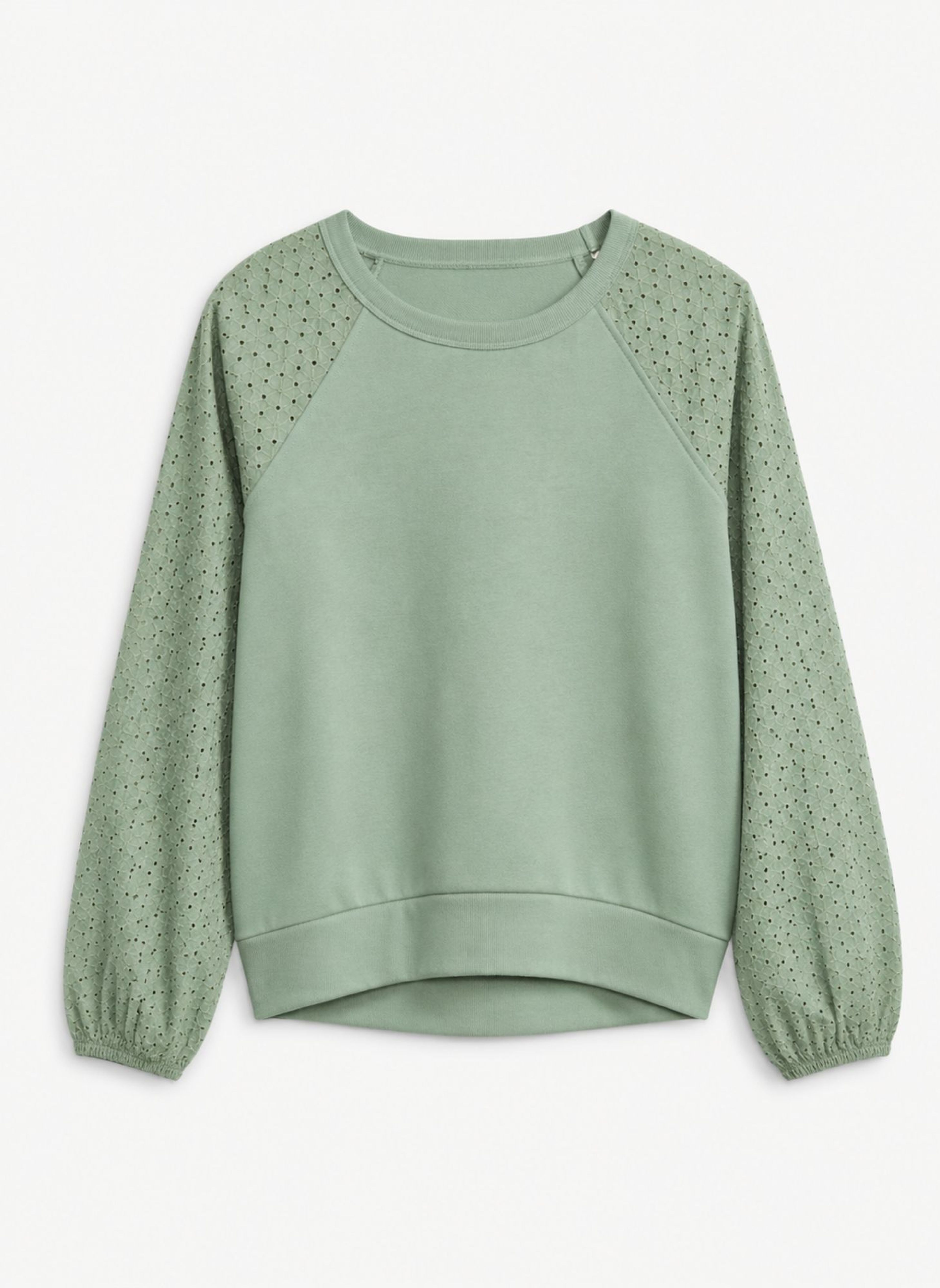 Hanorac vintage soft cu dantelă - 003