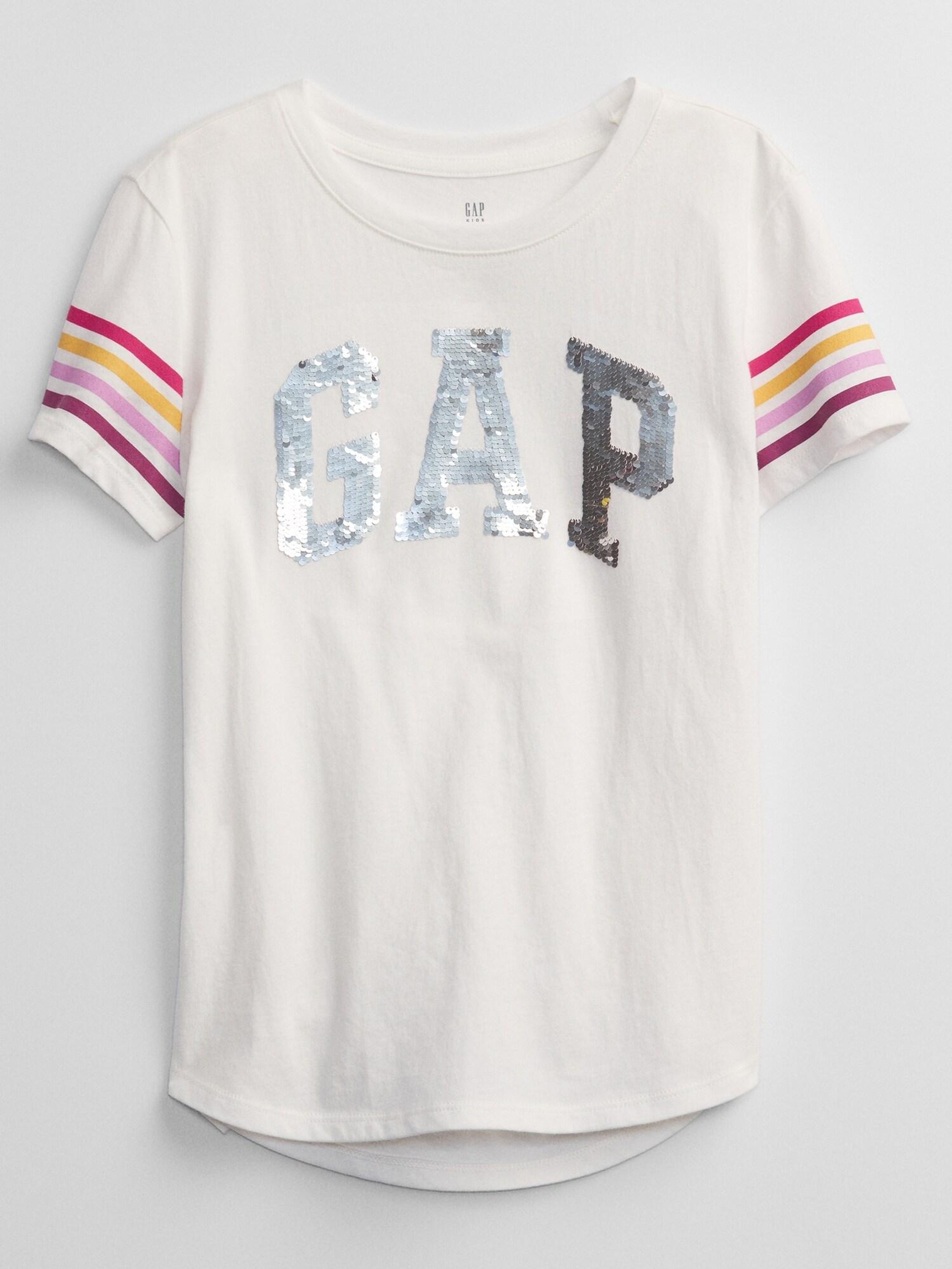 Kinder T-Shirt mit Pailletten GAP Logo