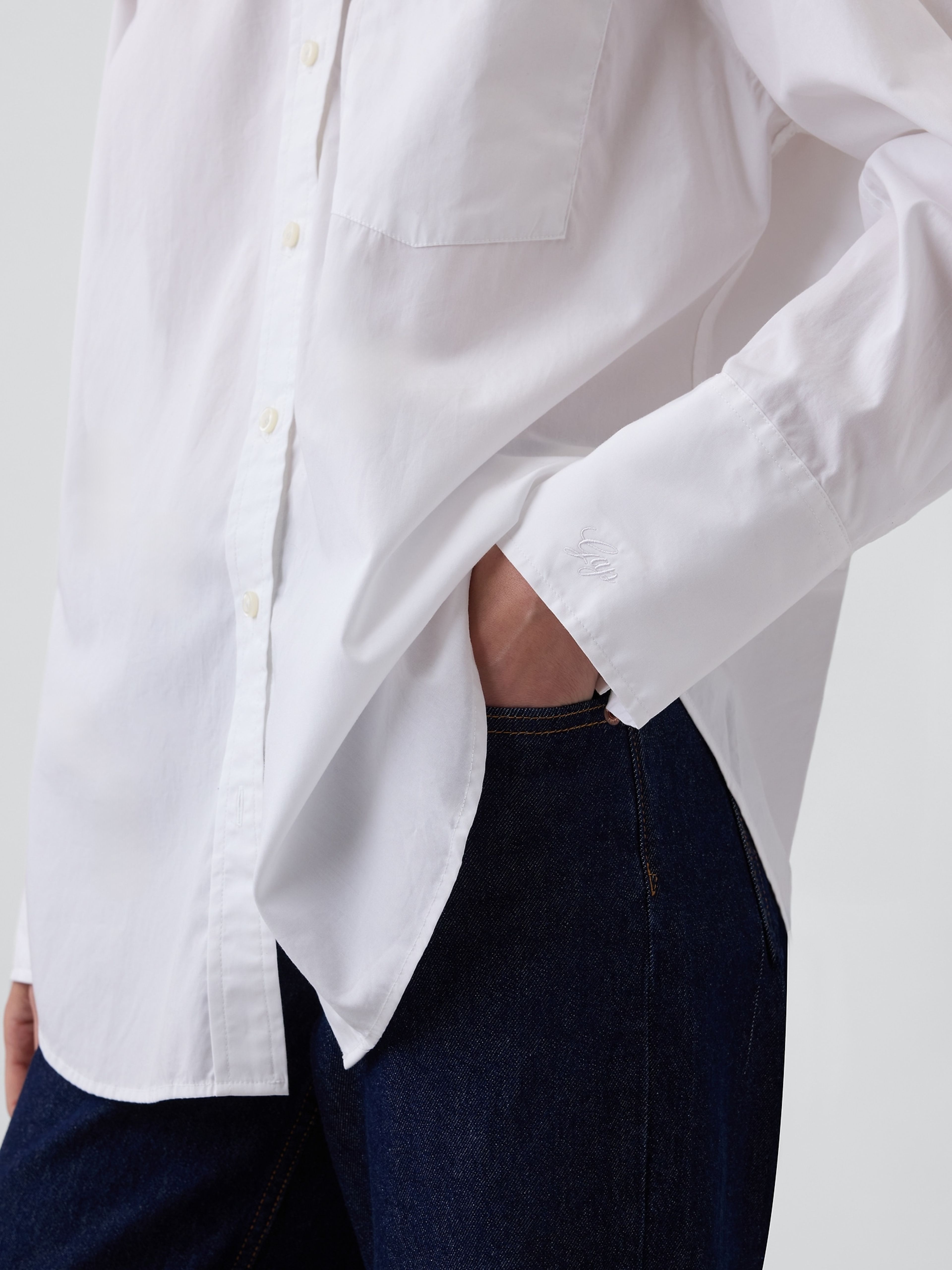 Popelínová oversize košeľa Big Shirt - 004