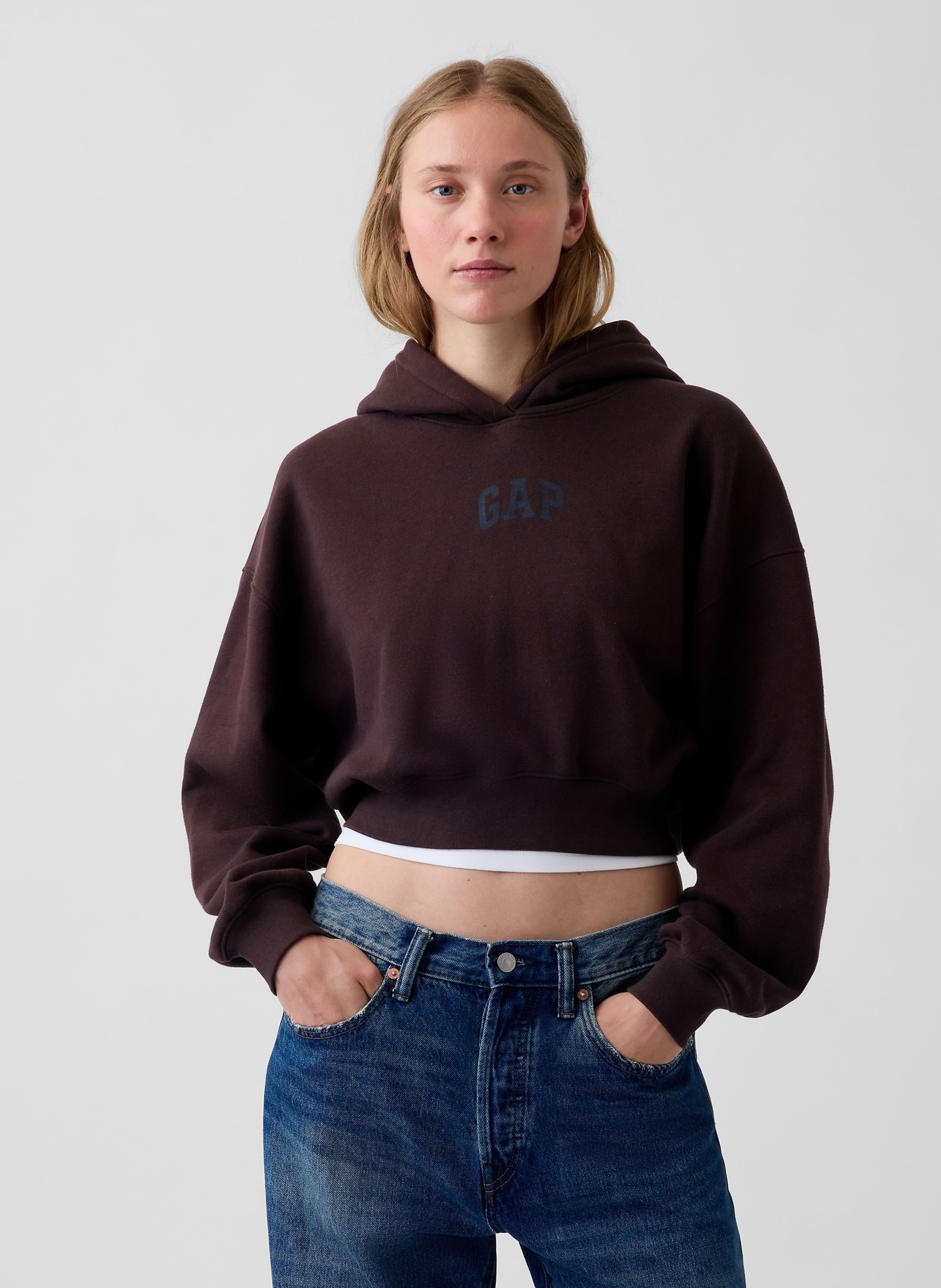 Bluza crop VintageSoft z logo - 002
