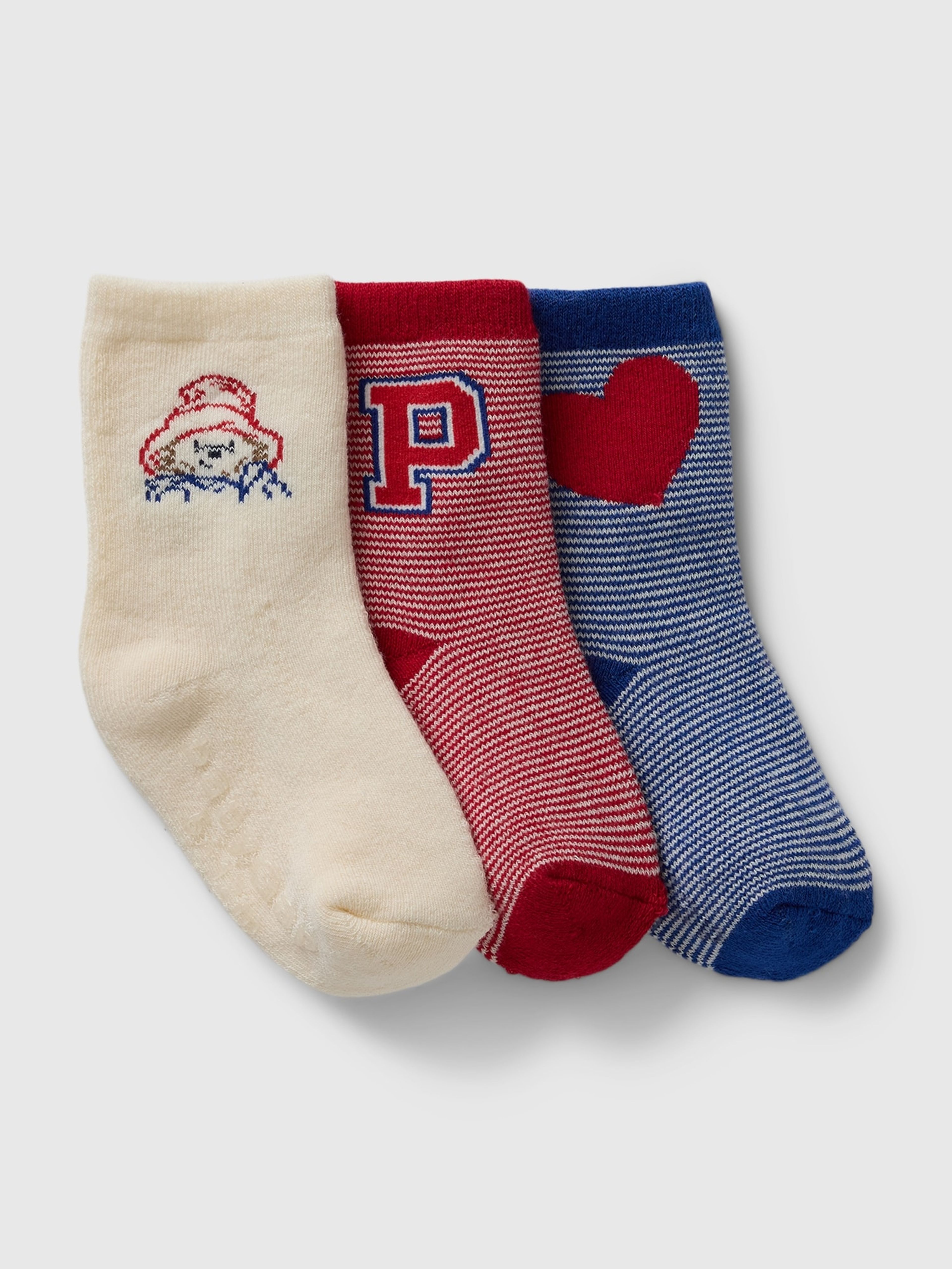 Baby skarpetki Gap × Paddington, 3 pary