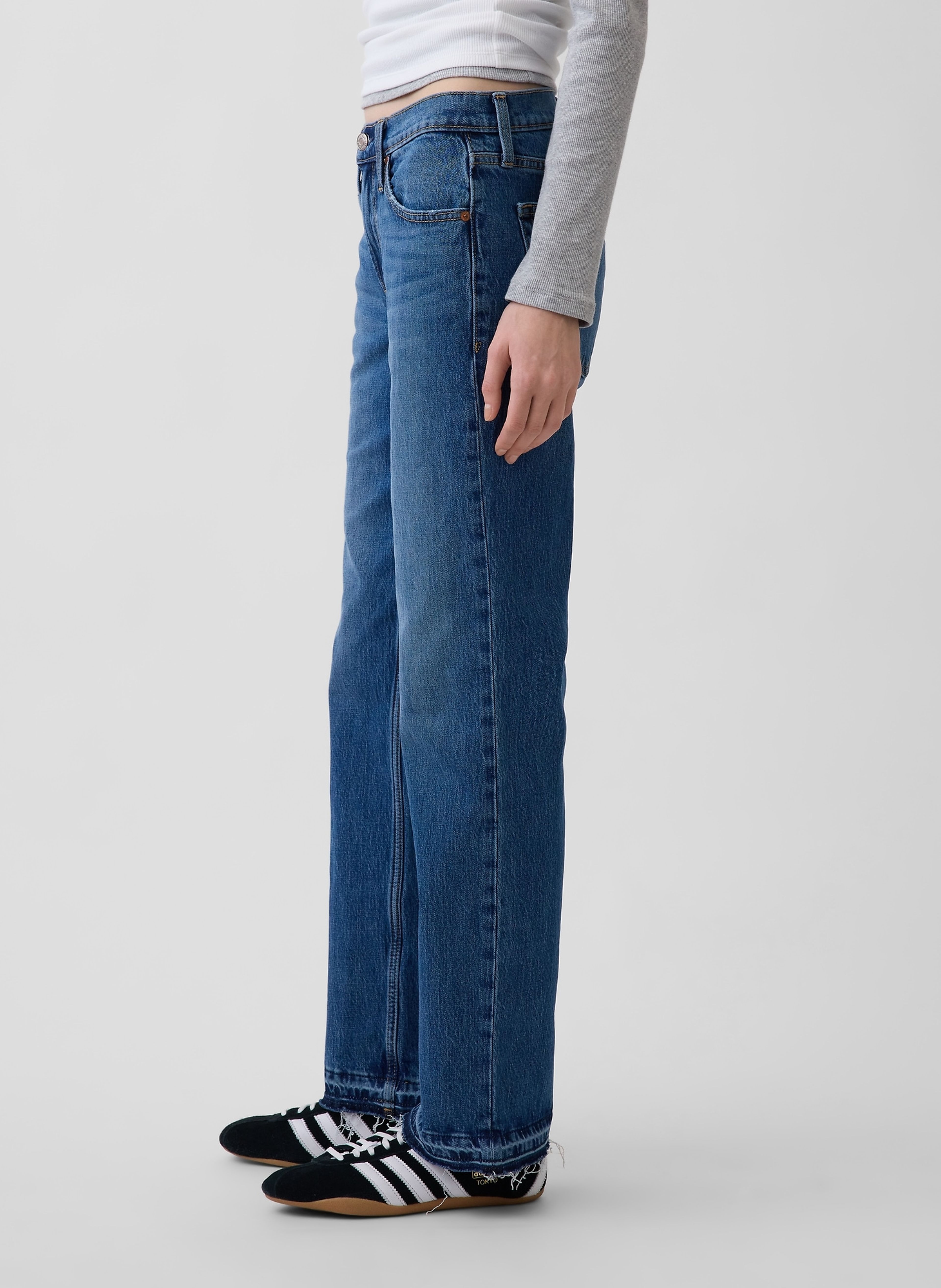 Jeans Mid Rise Relaxed Straight - 003