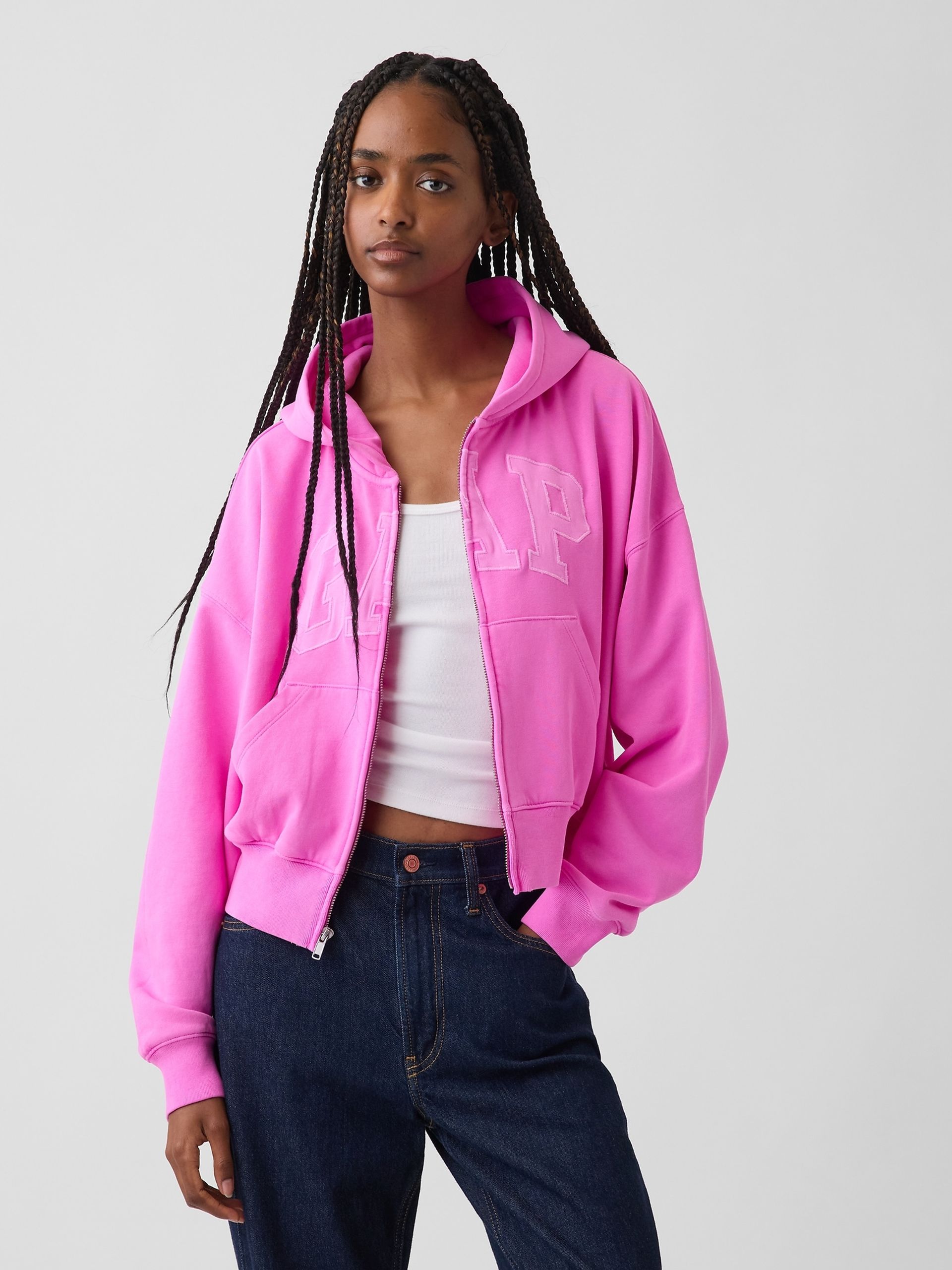 Oversize sweatshirt VintageSoft met logo - 001