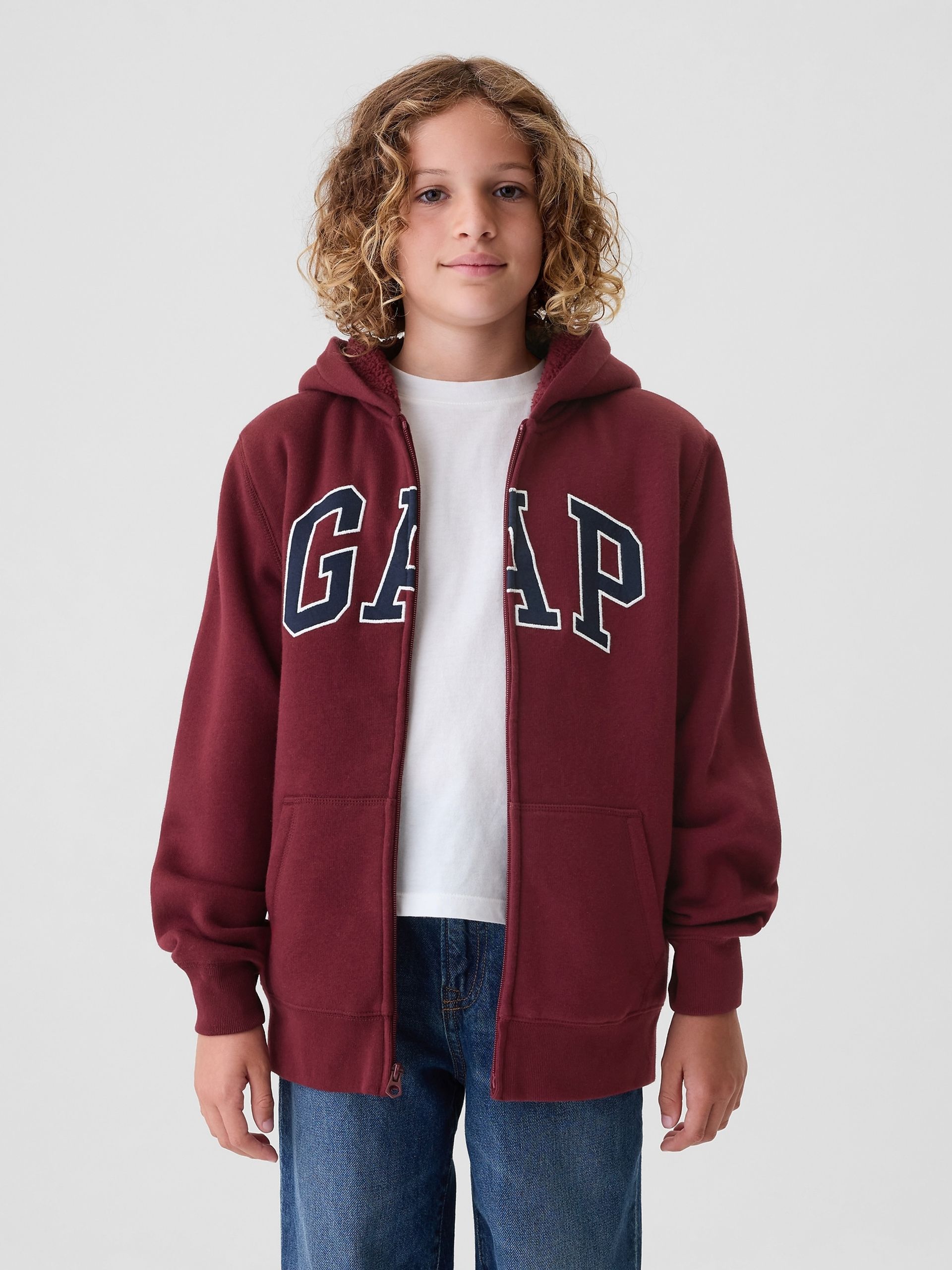 Sweat sherpa enfant avec logo - 001