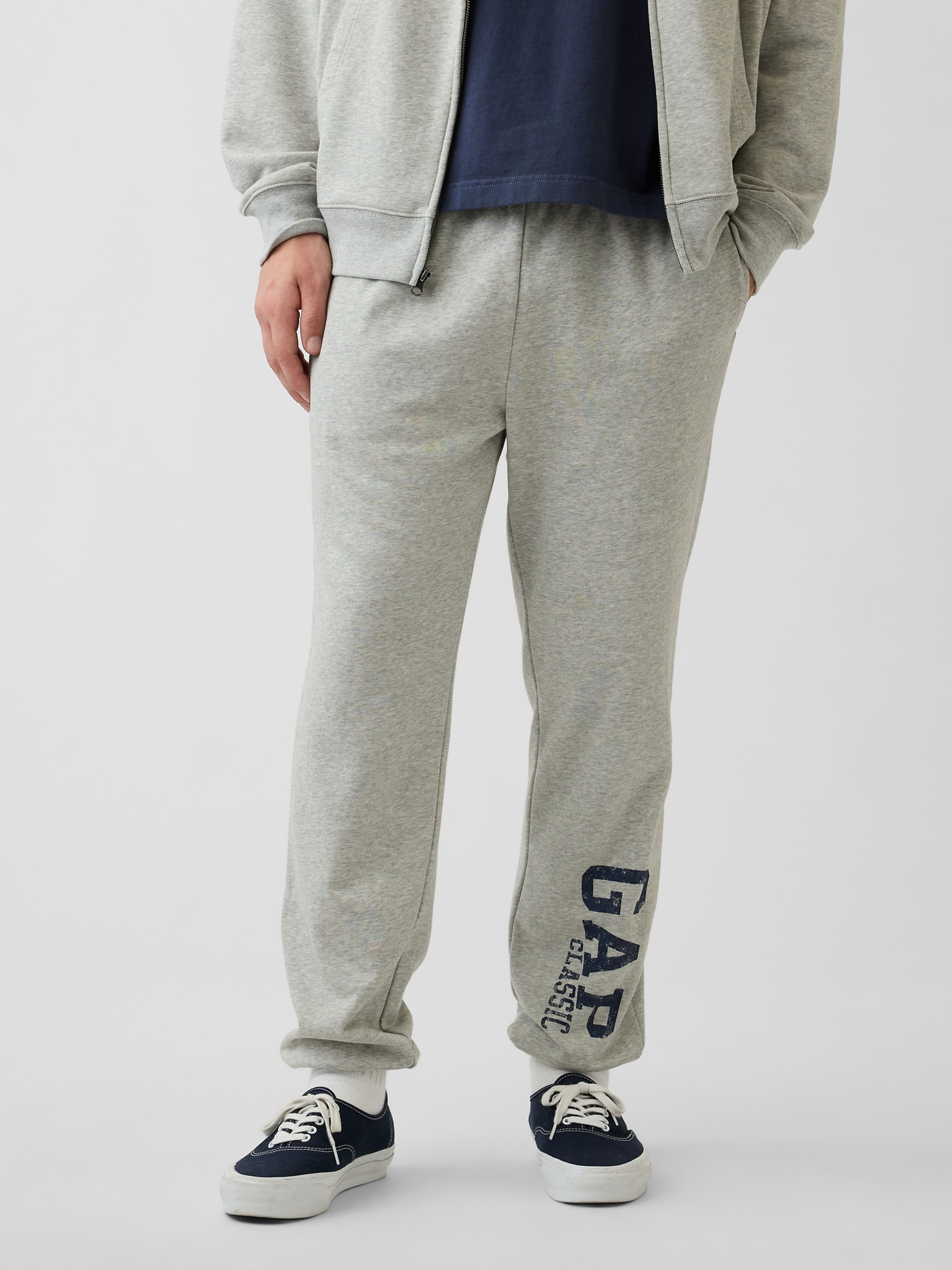 French Terry Jogginghose mit Logo - 002