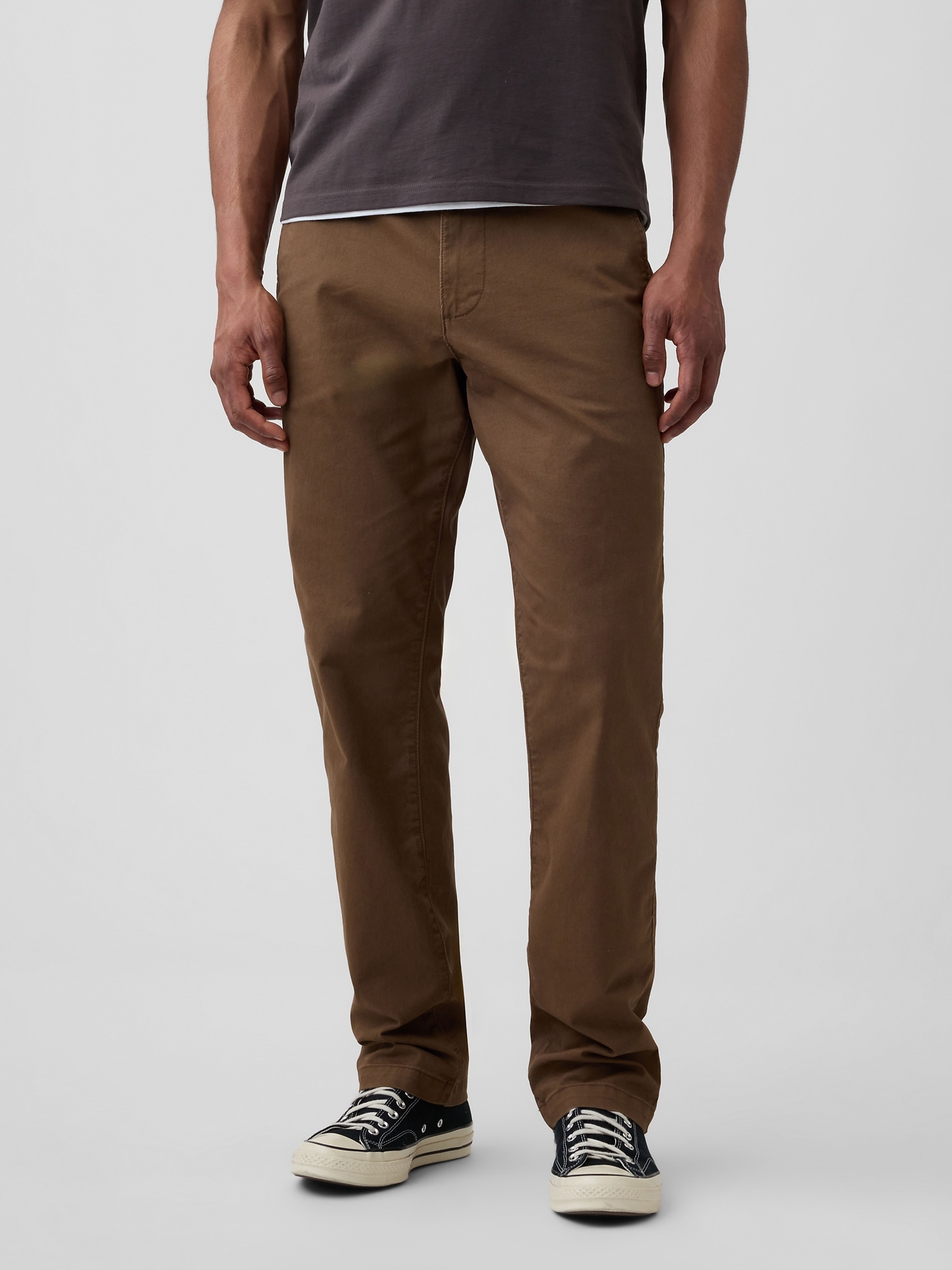 Khaki kalhoty Straight GapFlex - 003
