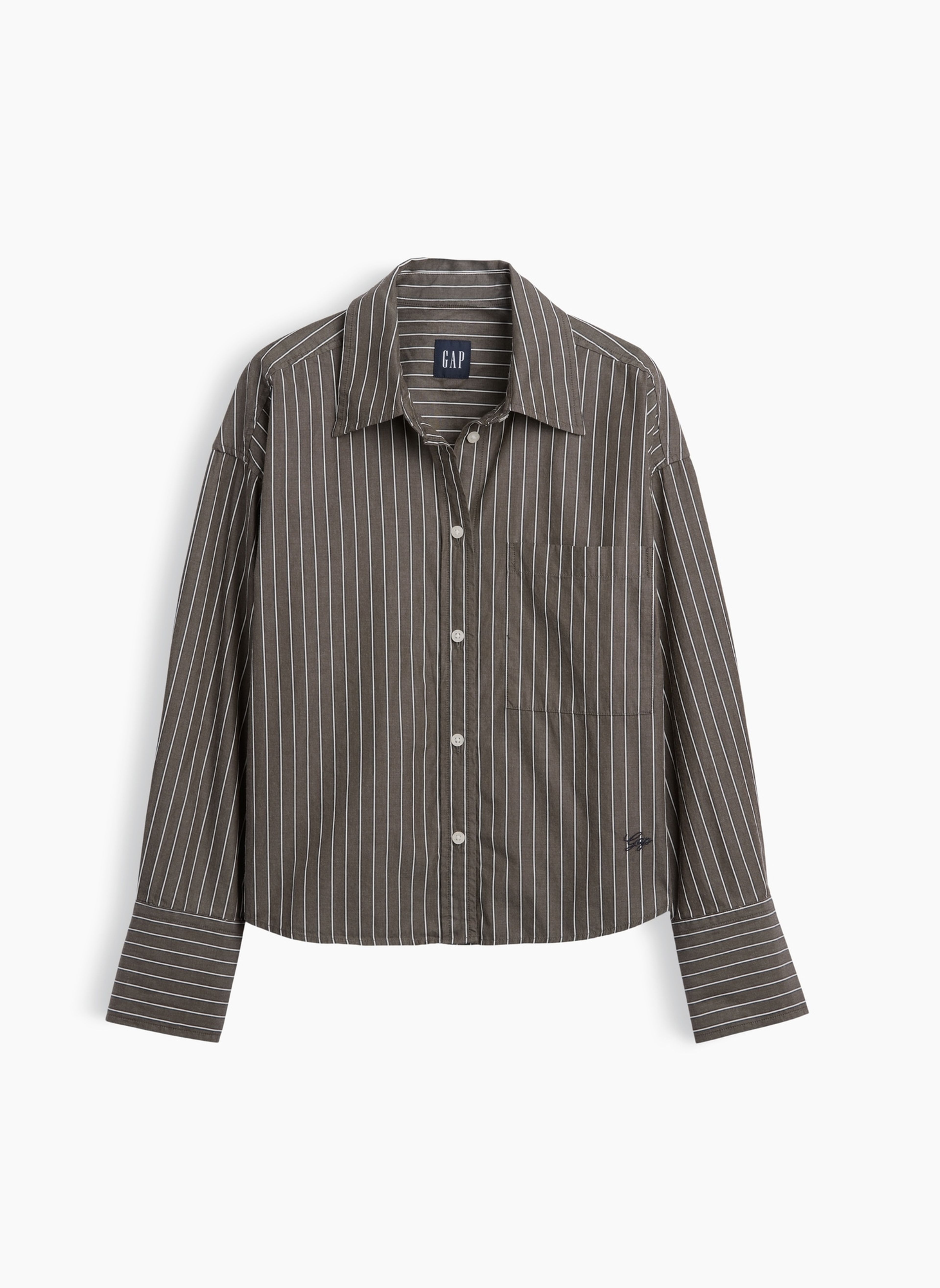 Oversize crop košeľa - 005