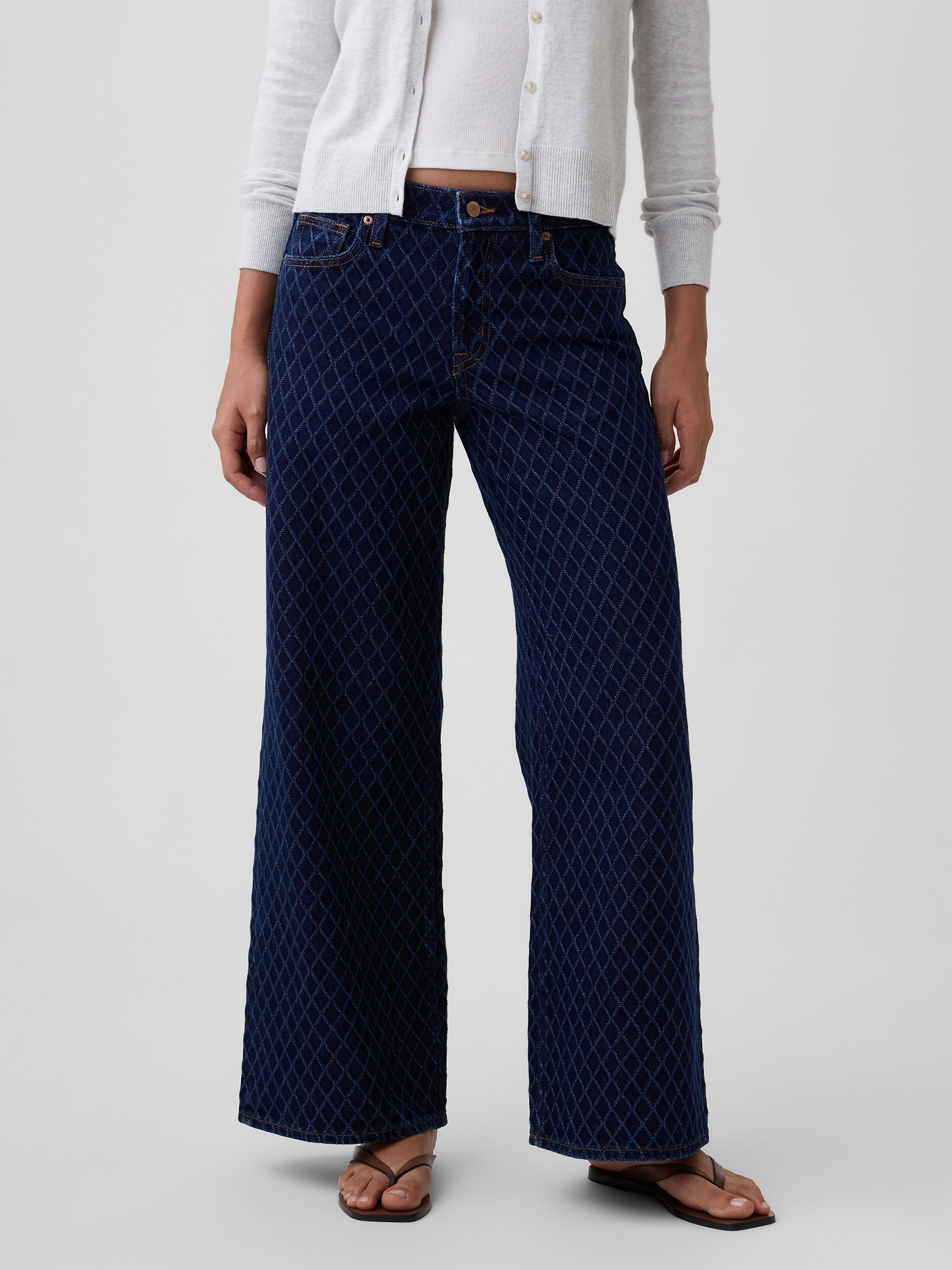 Mid Rise Wide-Leg Jeans - 002