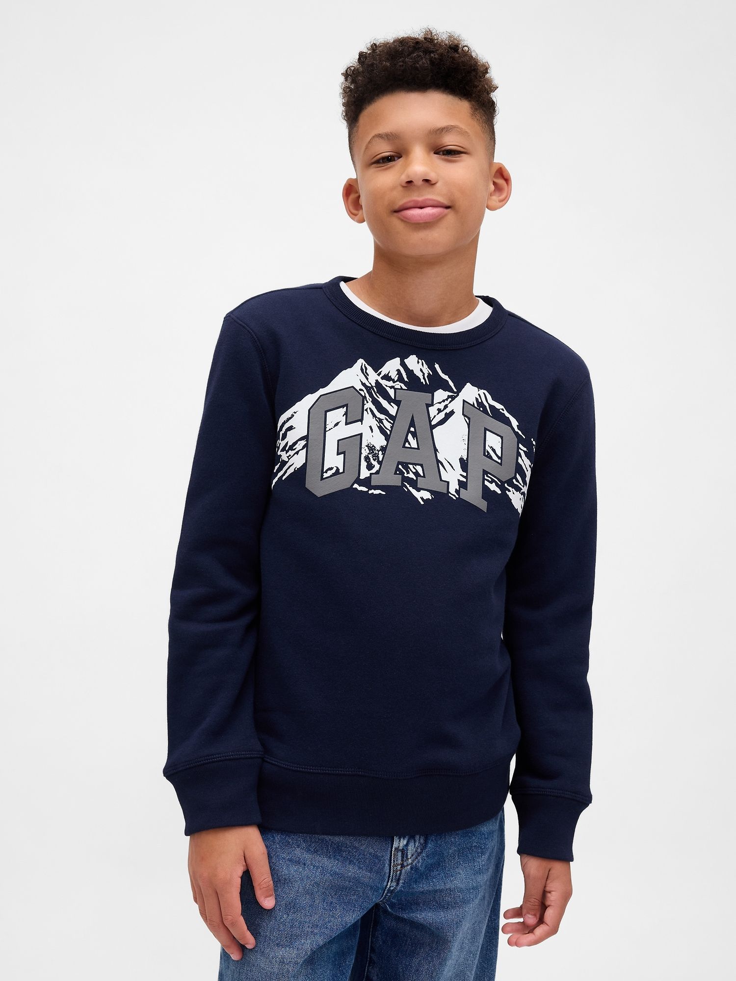 Sweat-shirt GAP Homme – Logo Brodé, Coupe Droite, Mélange Coton Doux