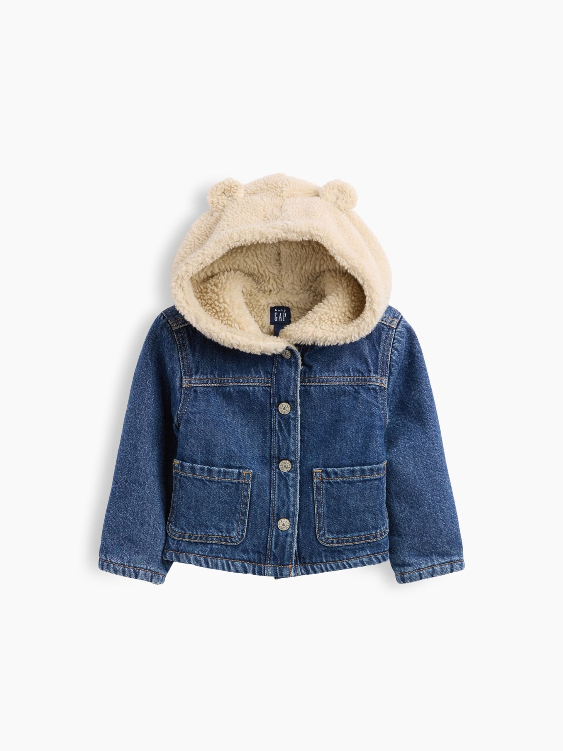 Baby geacă din denim sherpa - 001