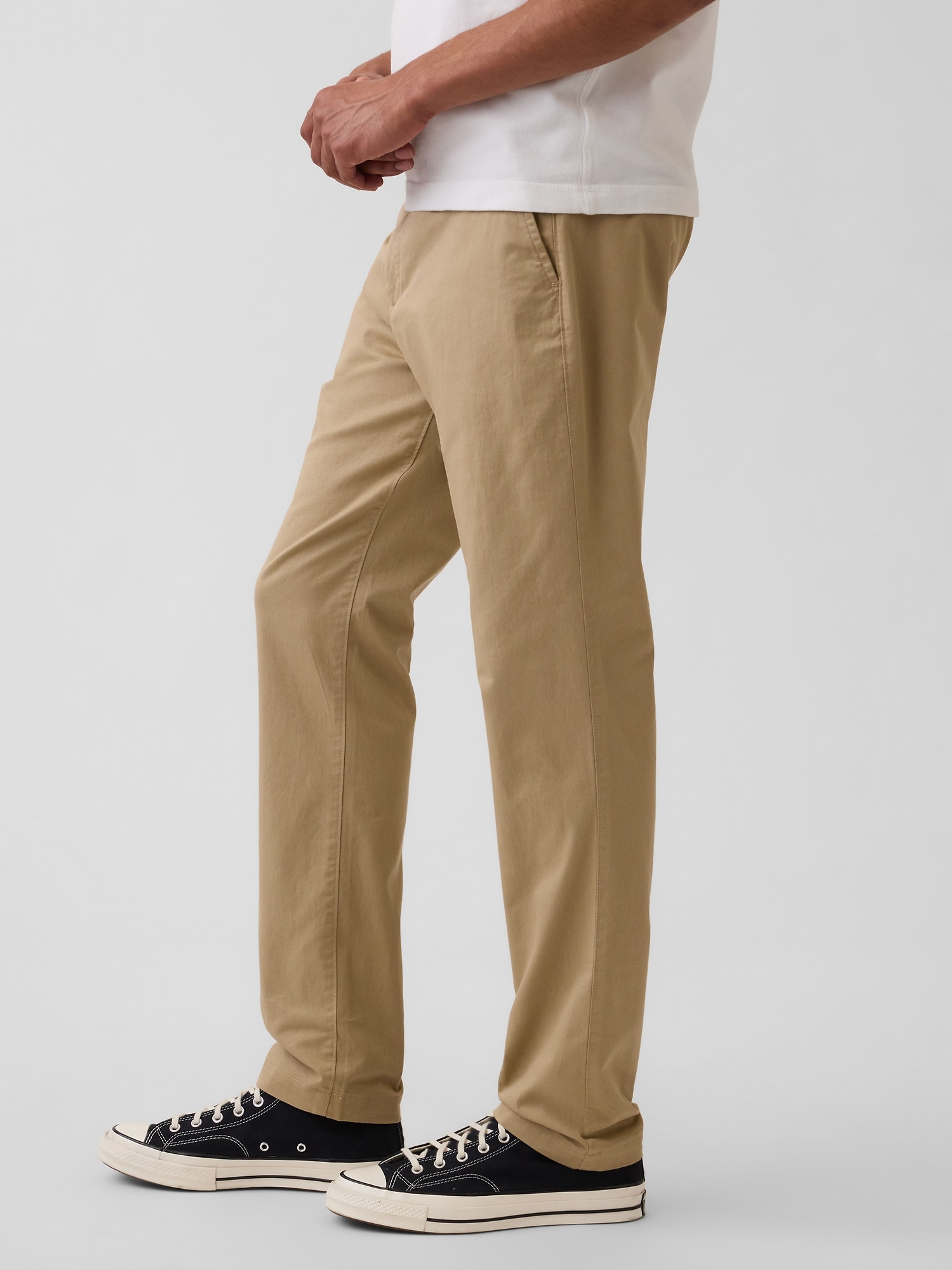 Slim khaki kalhoty - 003