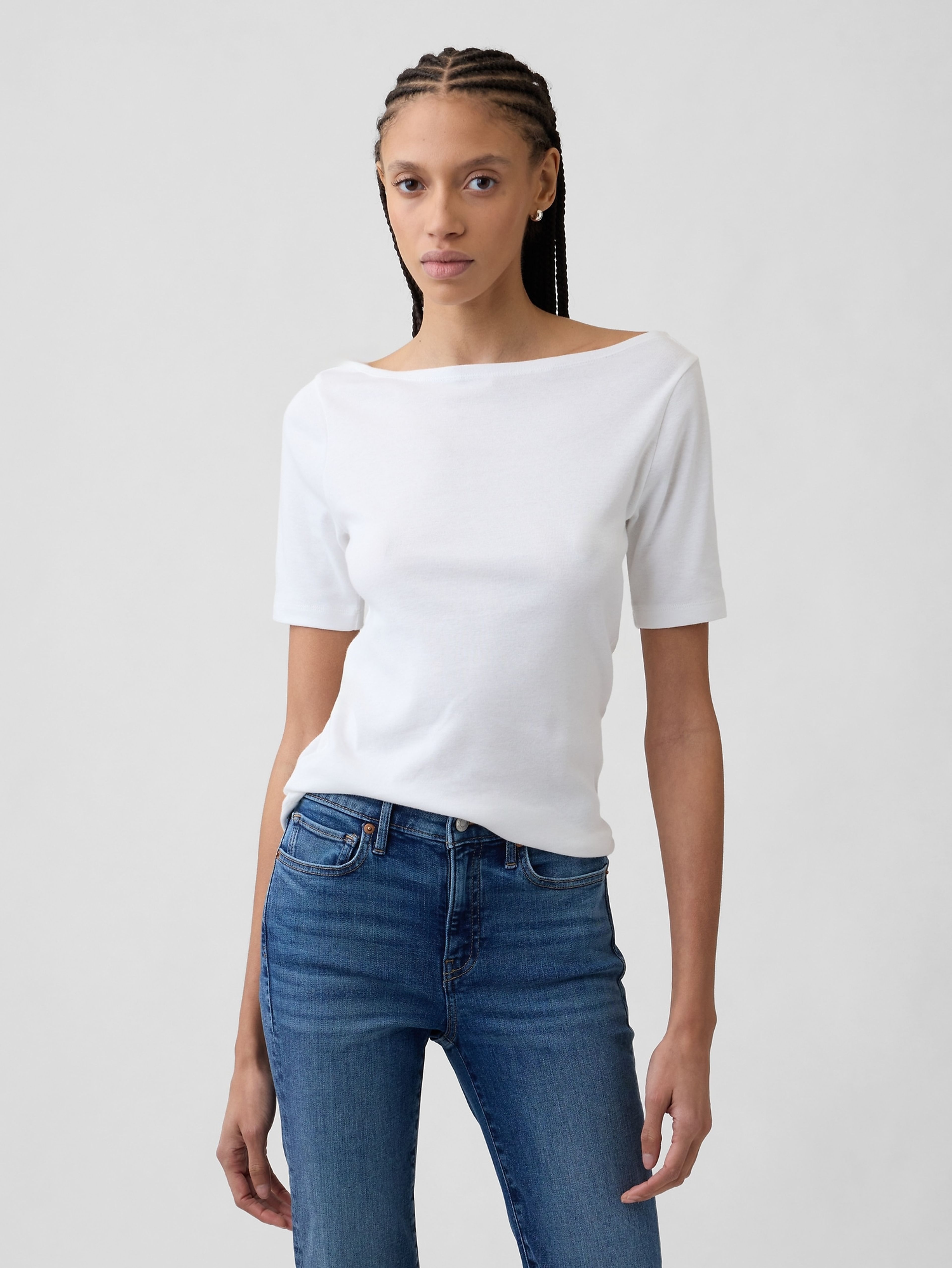 T-shirt à col bateau - 001