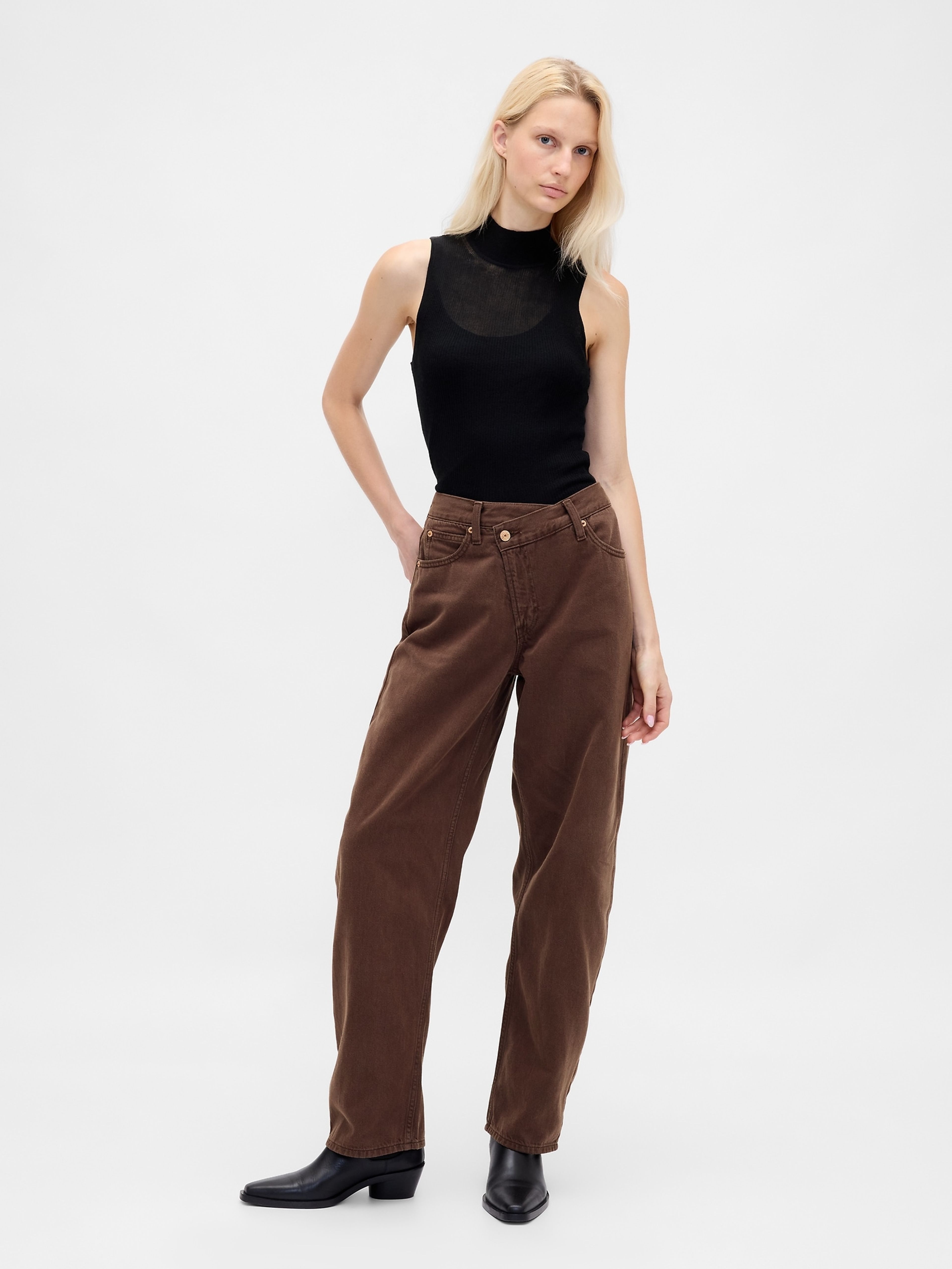 Damen-Barrel-Jeans Crossover aus UltraSoft