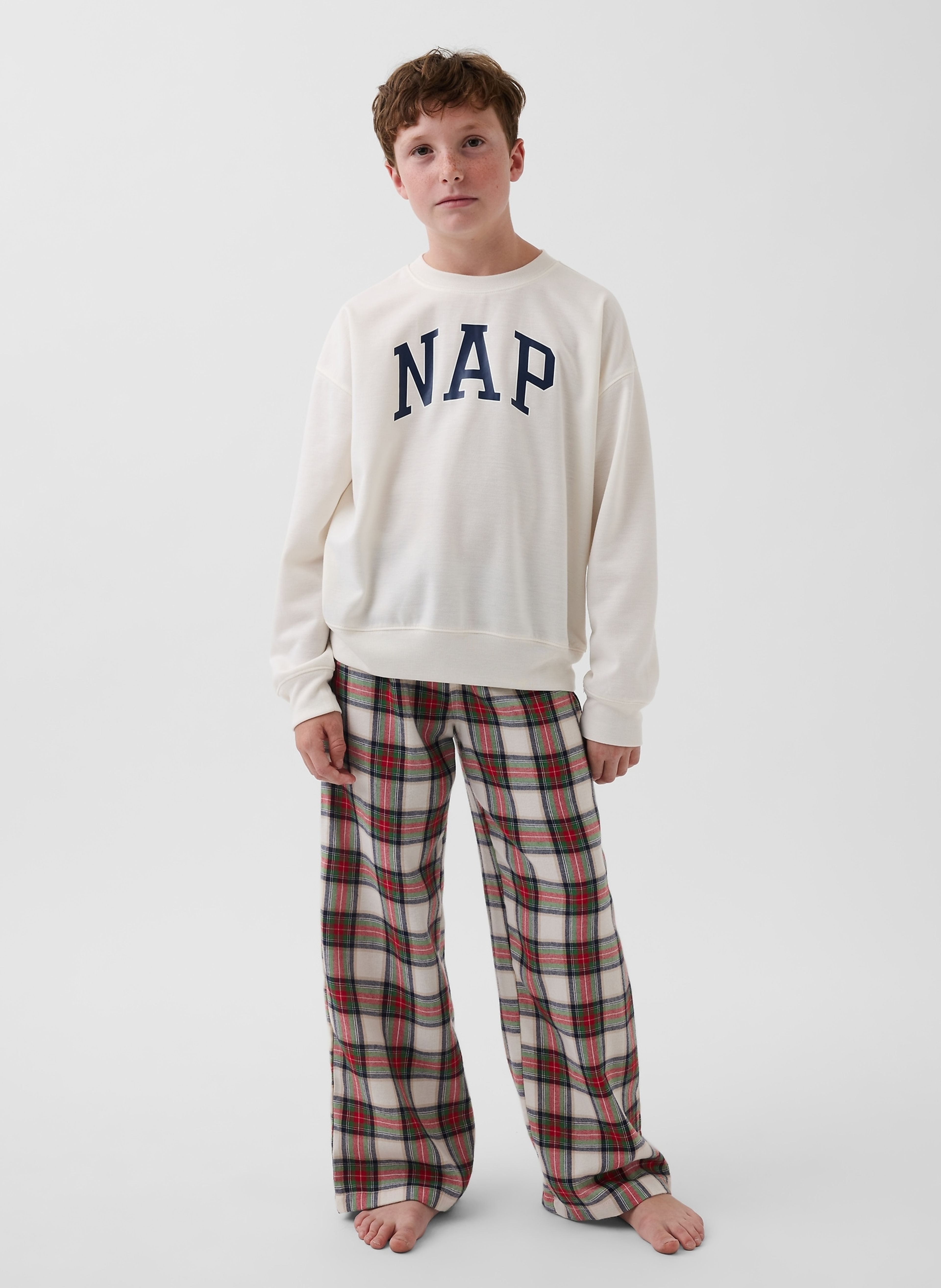 Dziecięce flanelowe spodnie piżamowe unisex - 003