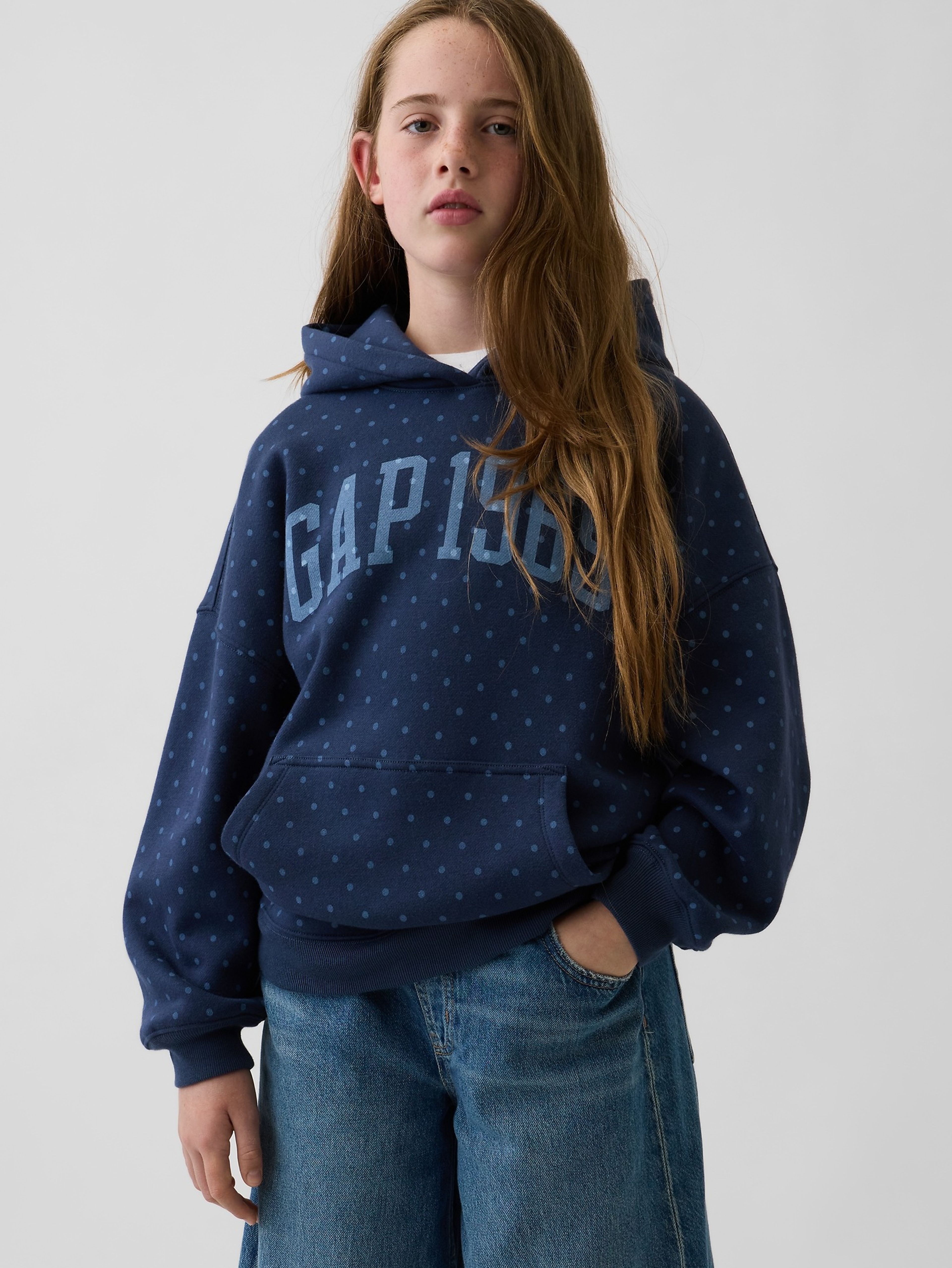 Dziecięca bluza oversize VintageSoft z logo - 001