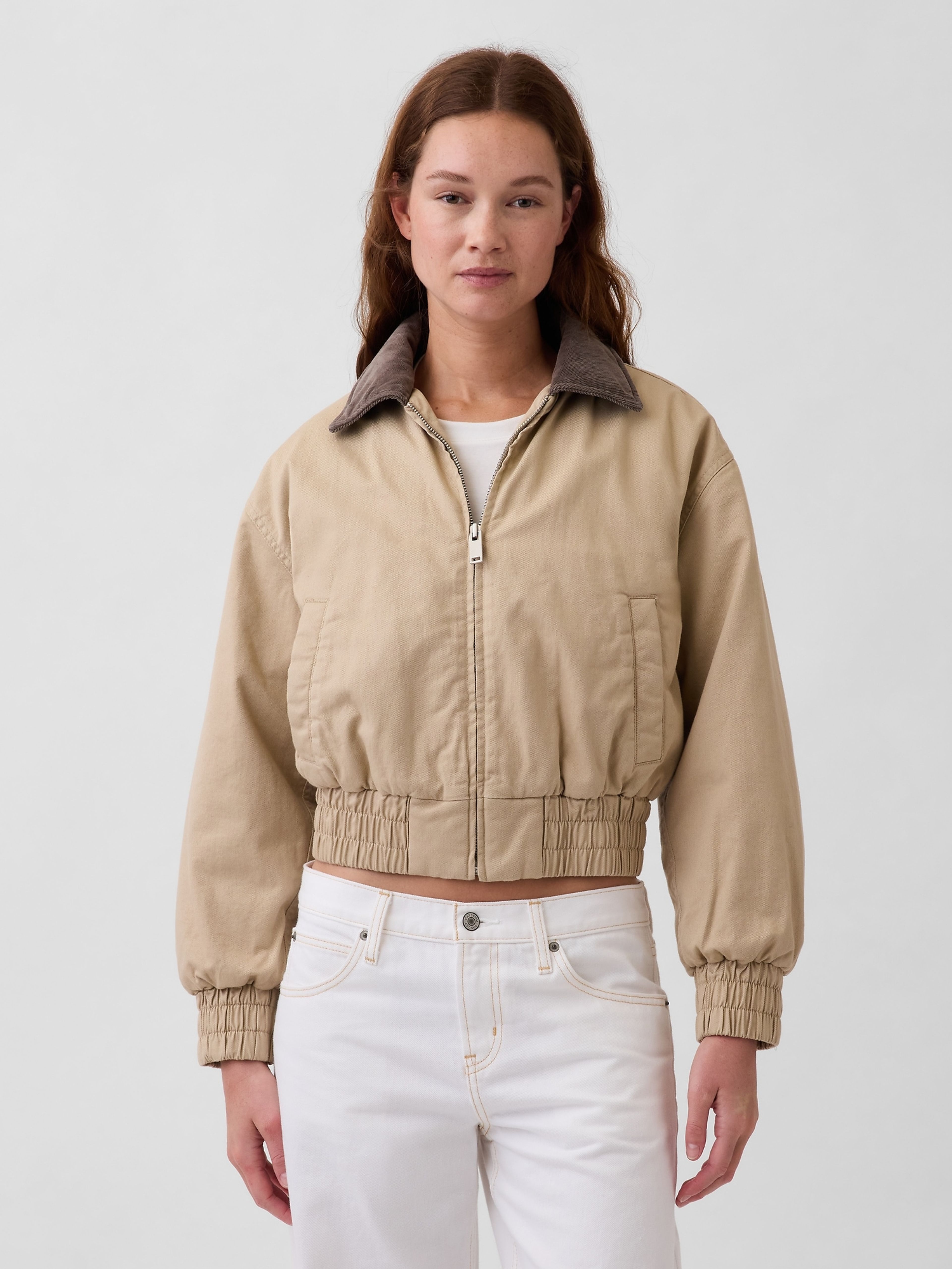 Oversize katoenen bomber - 001