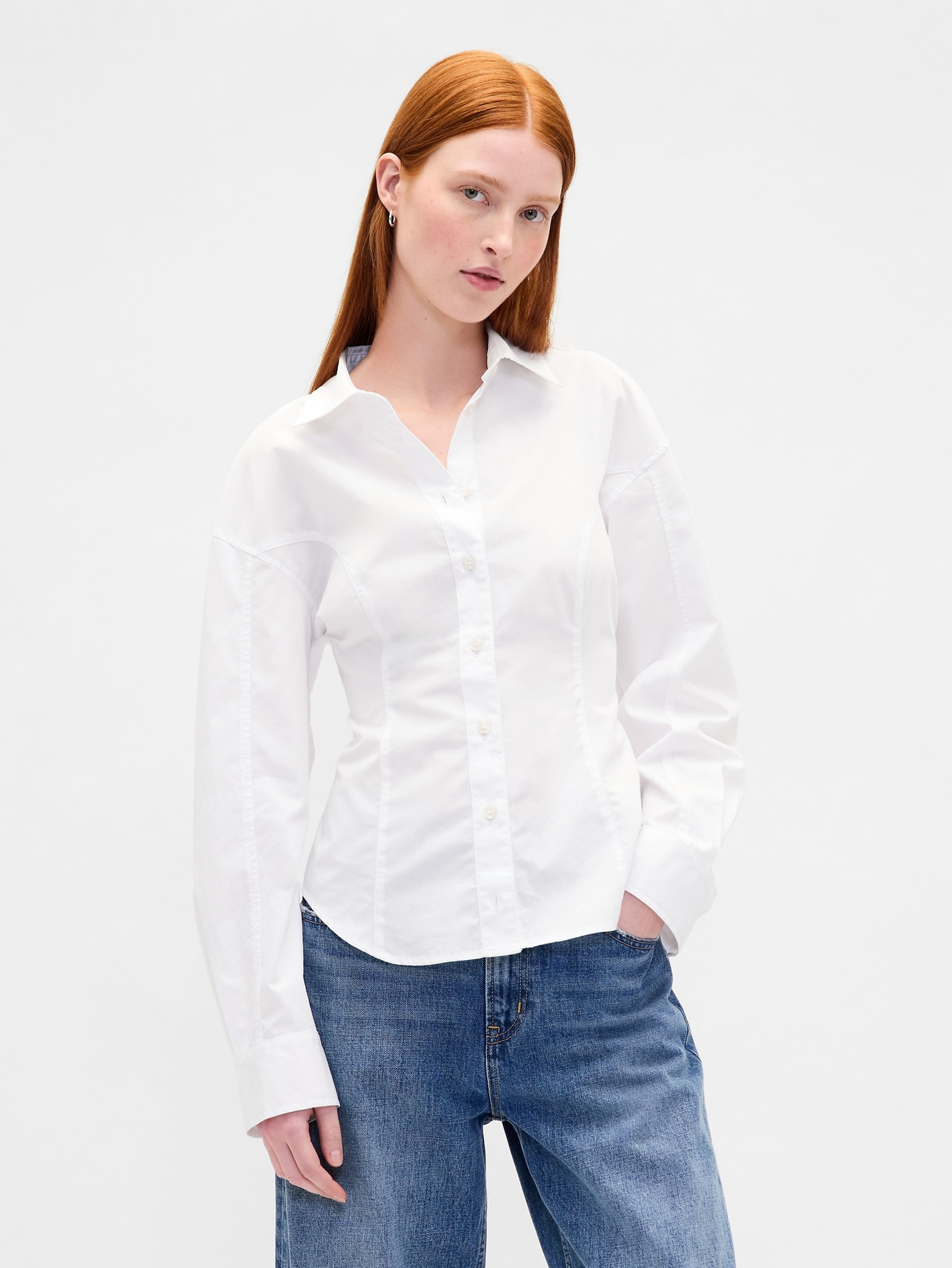 Damen-Popeline-Hemd Classic Shirt
