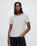 T-shirt bawełniany Vintage-Szary - 004