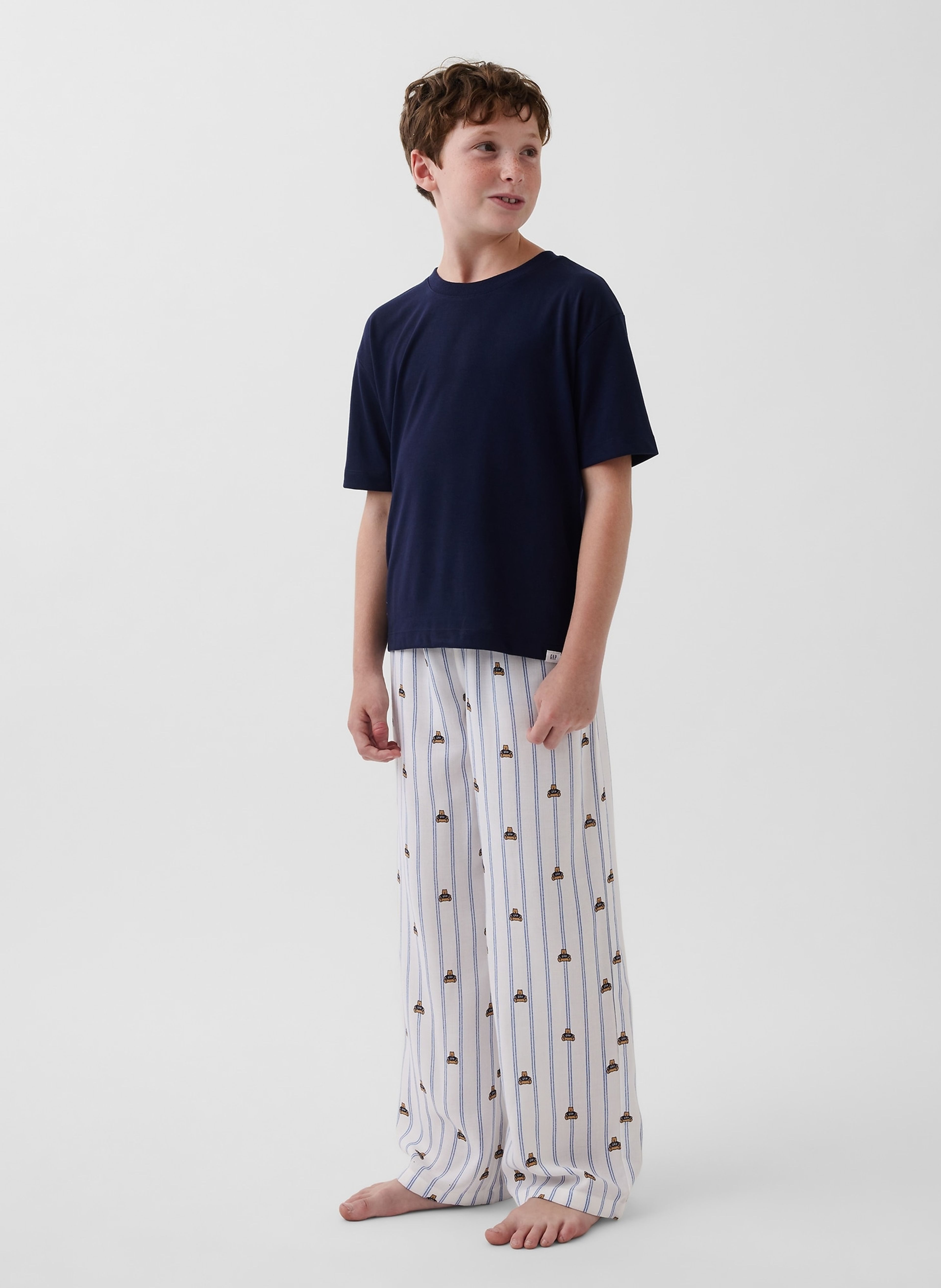 Dziecięce flanelowe spodnie piżamowe unisex - 003