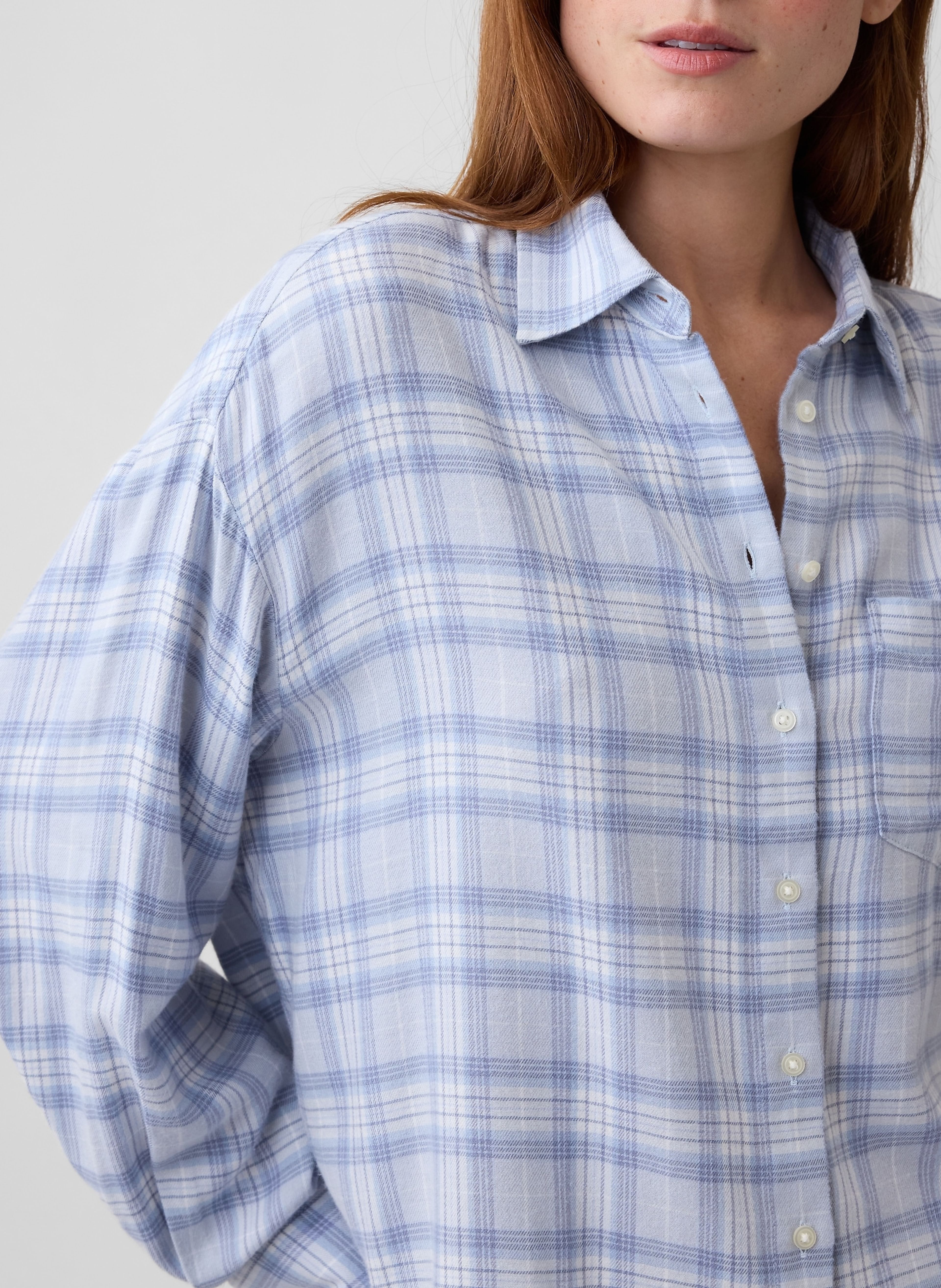 Flanellen oversized overhemd - 004