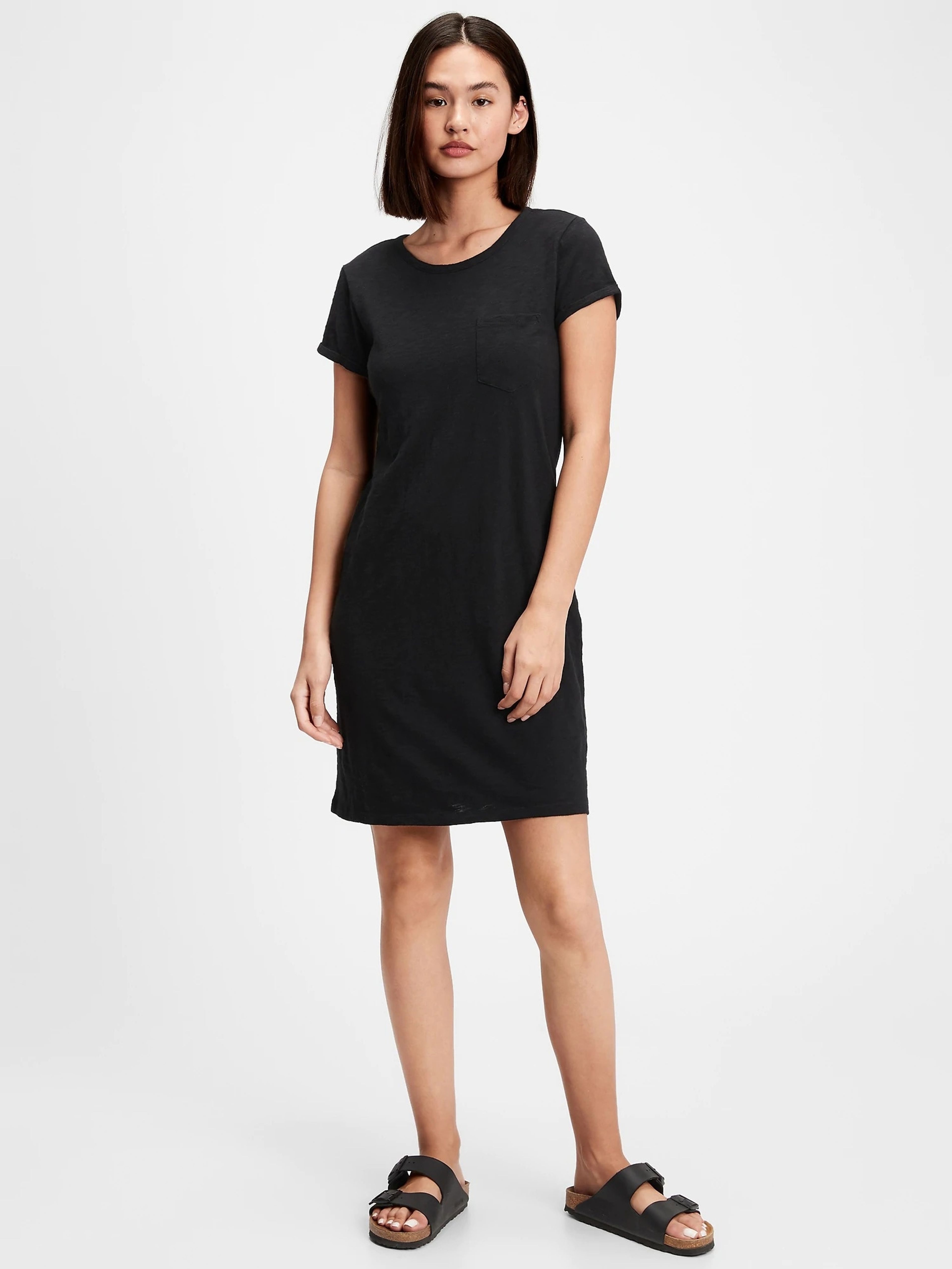 T-Shirt-Kleid mit Tasche