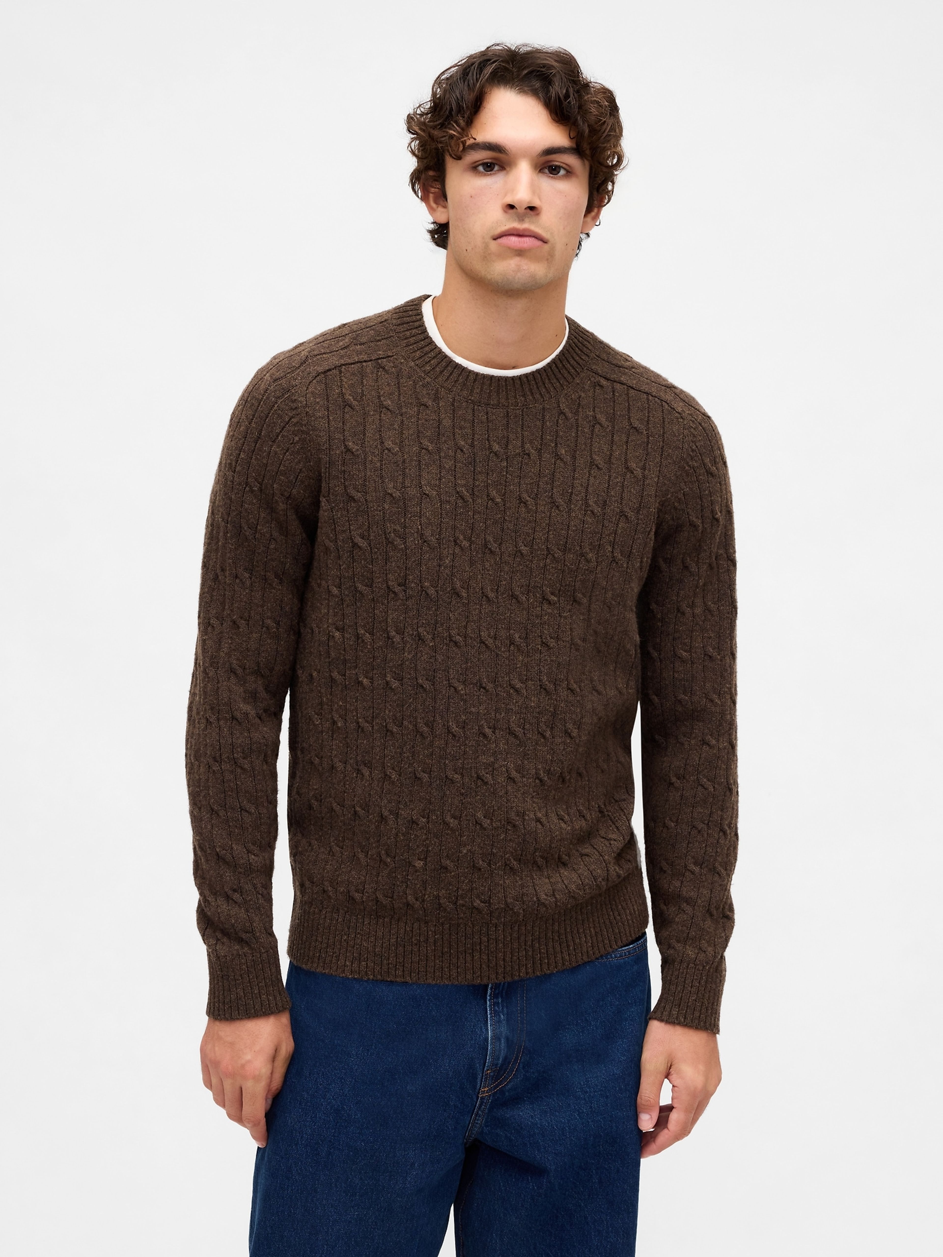 Sweter dzianinowy z wełny merino