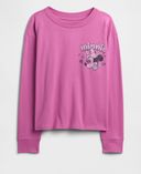 Dziecięcy oversize t-shirt z logo Gap & Disney-Różowy - 002