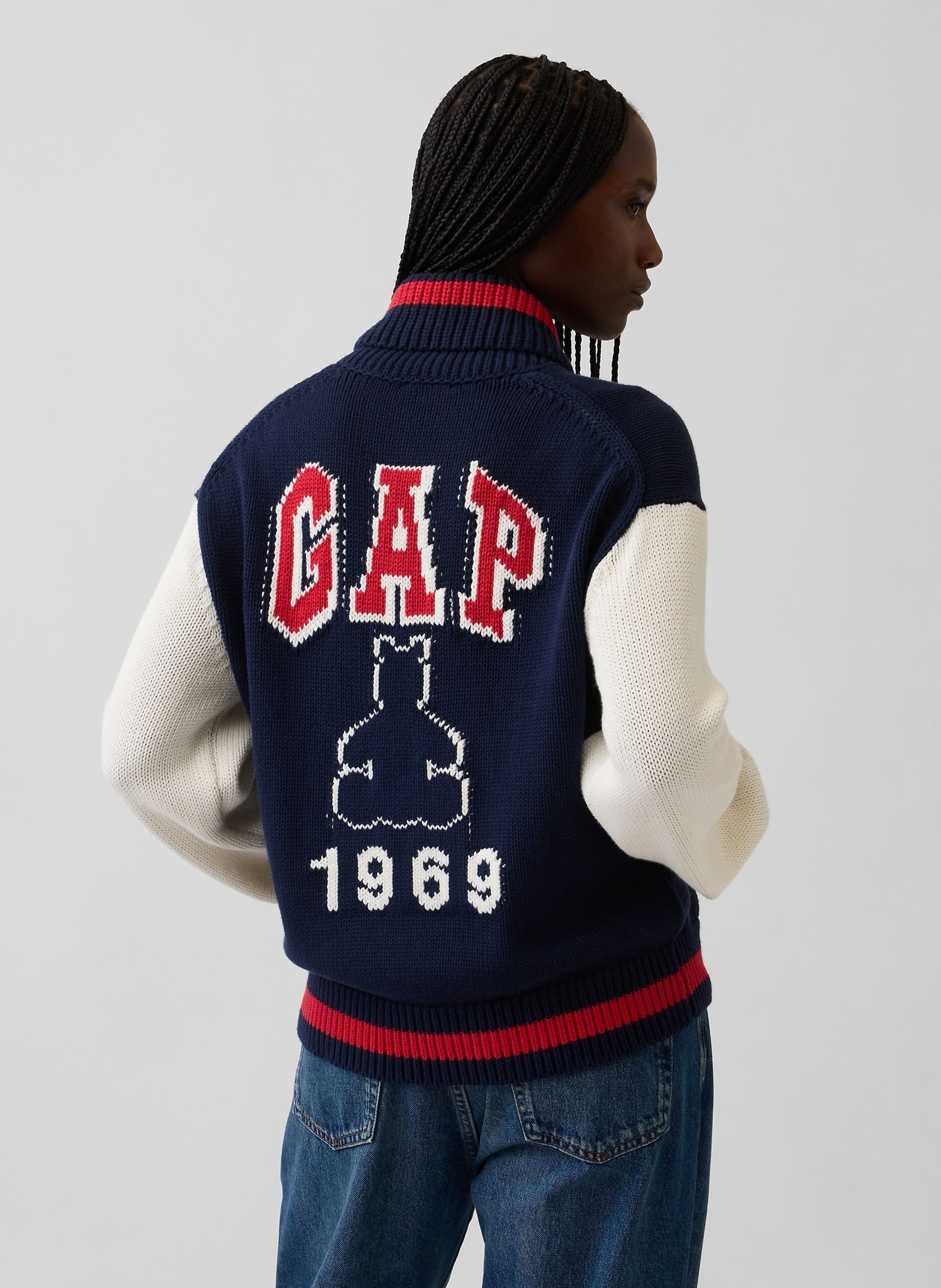 Oversize pletený bomber Brannan Bear - 003