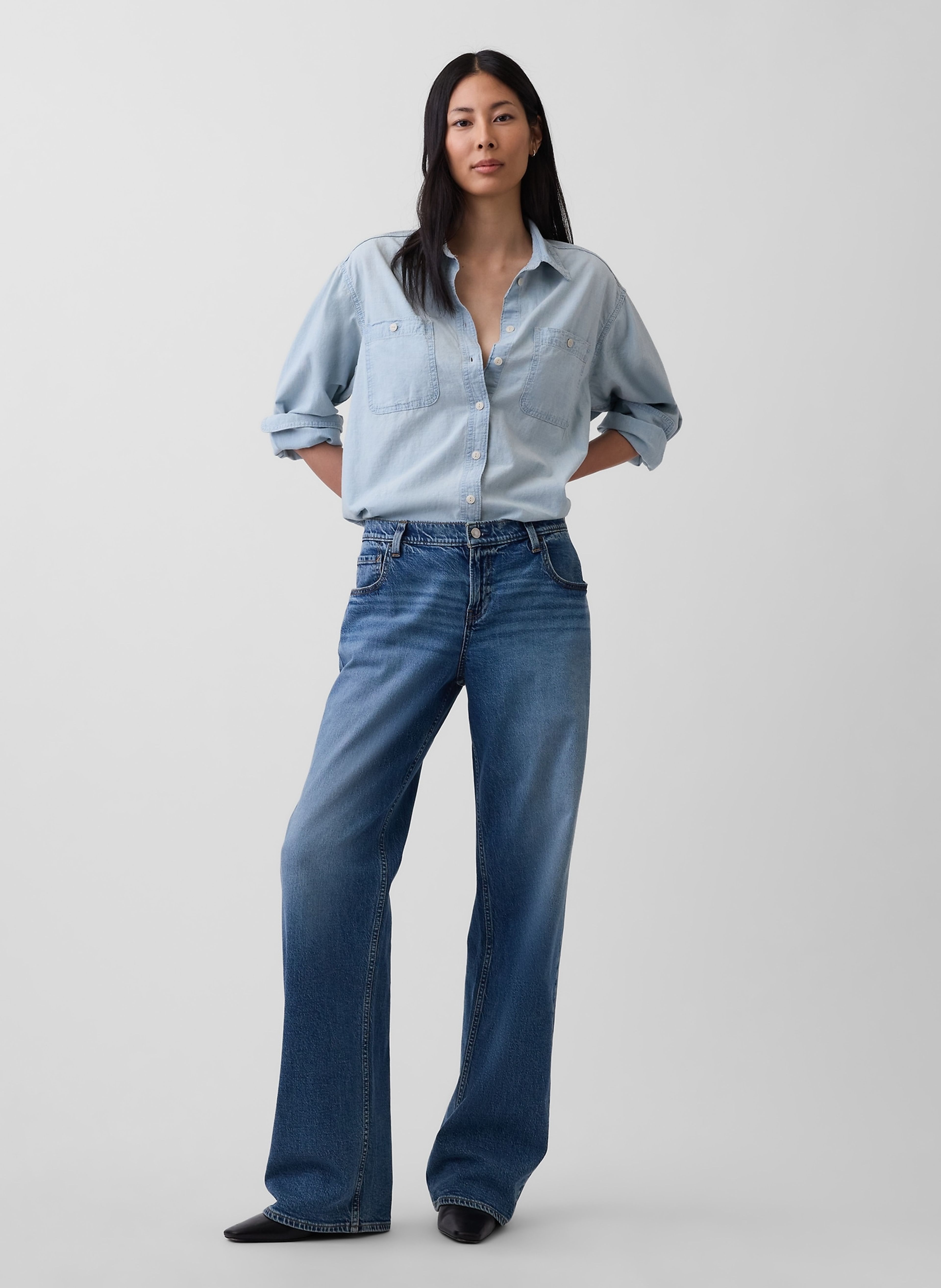 Chambray oversize ing Big Shirt - 003