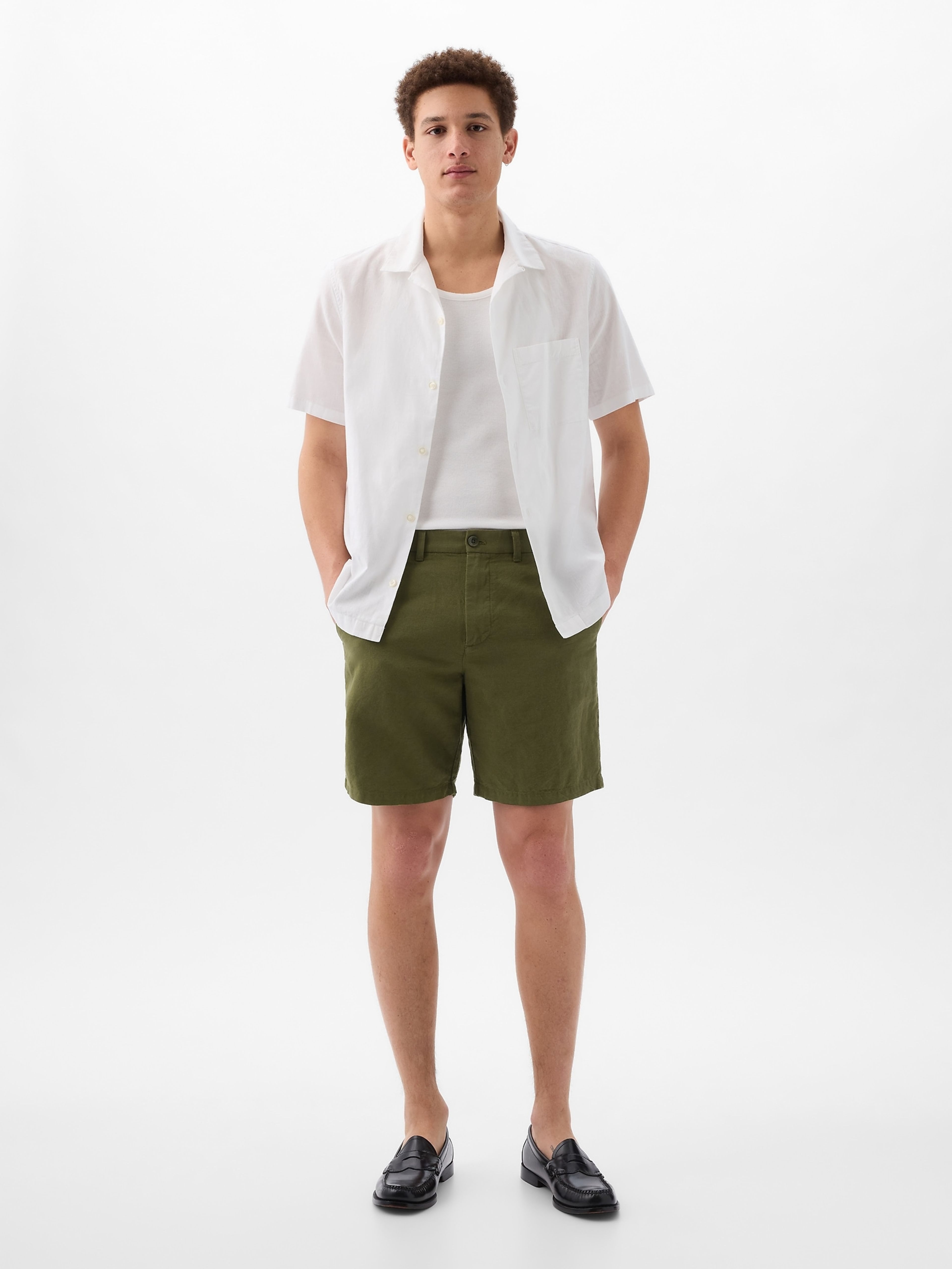 Shorts aus Leinen