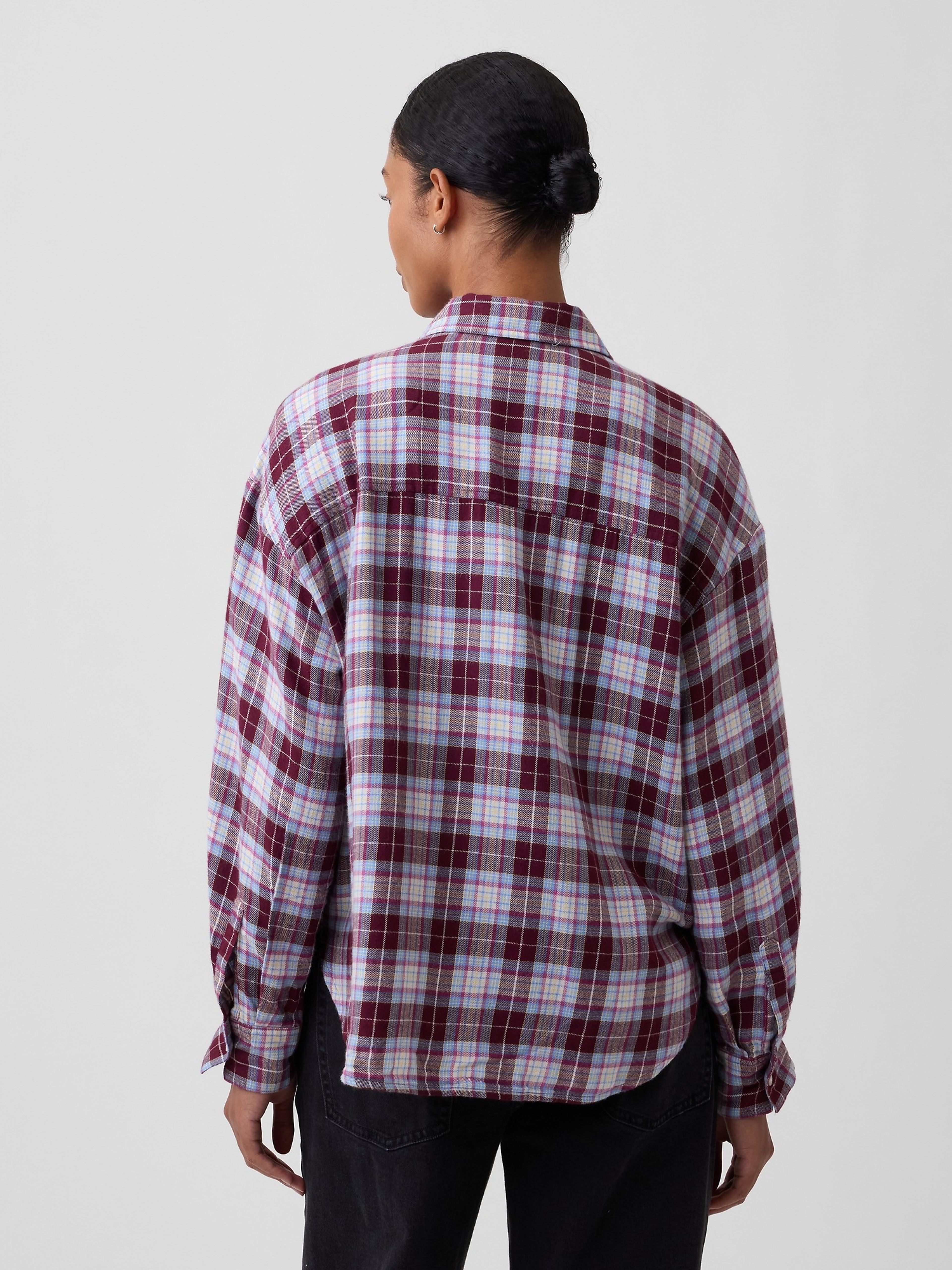 Flanelowa koszula oversize - 002