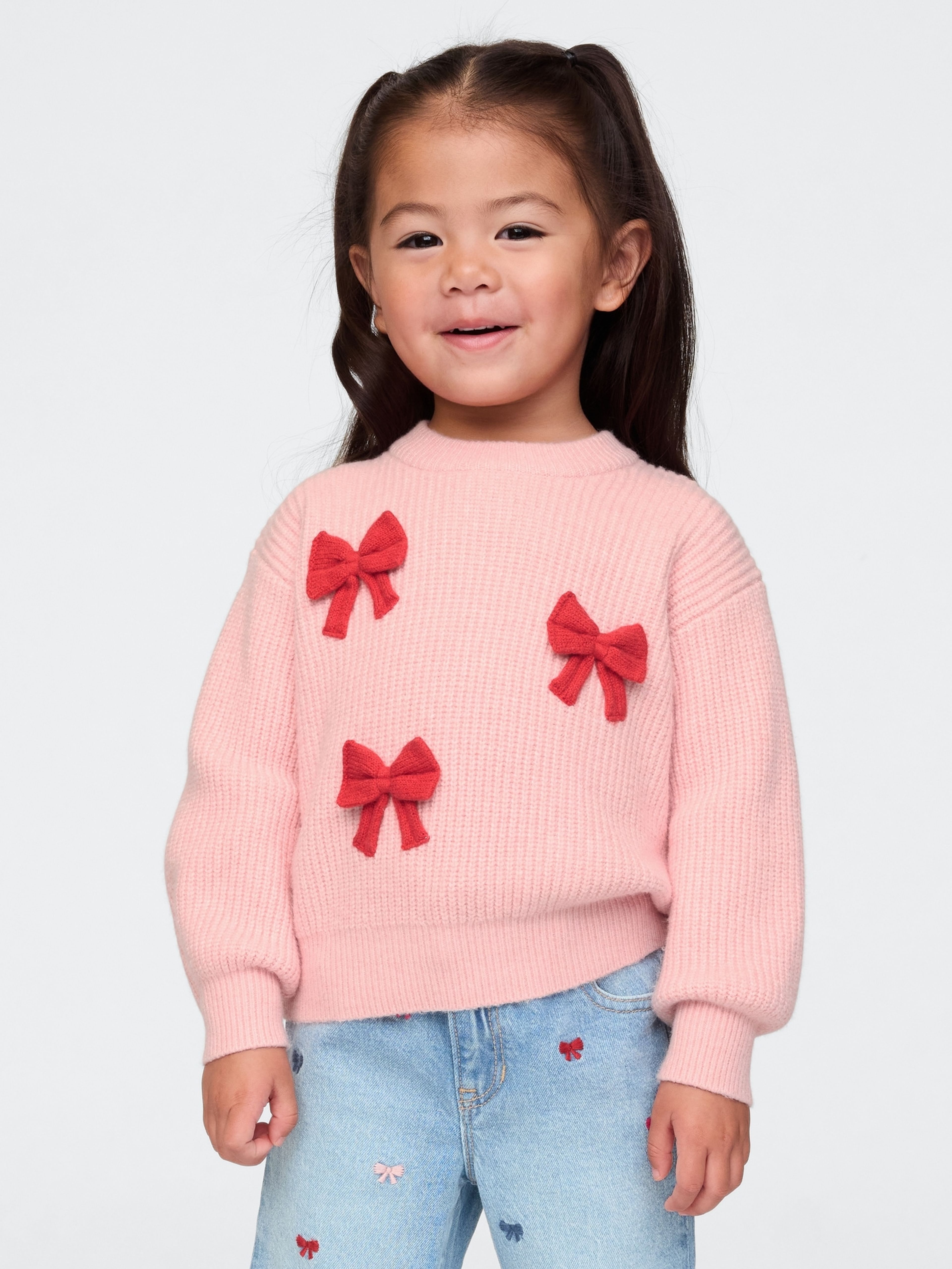 Baby Pullover mit Schleifen CashSoft