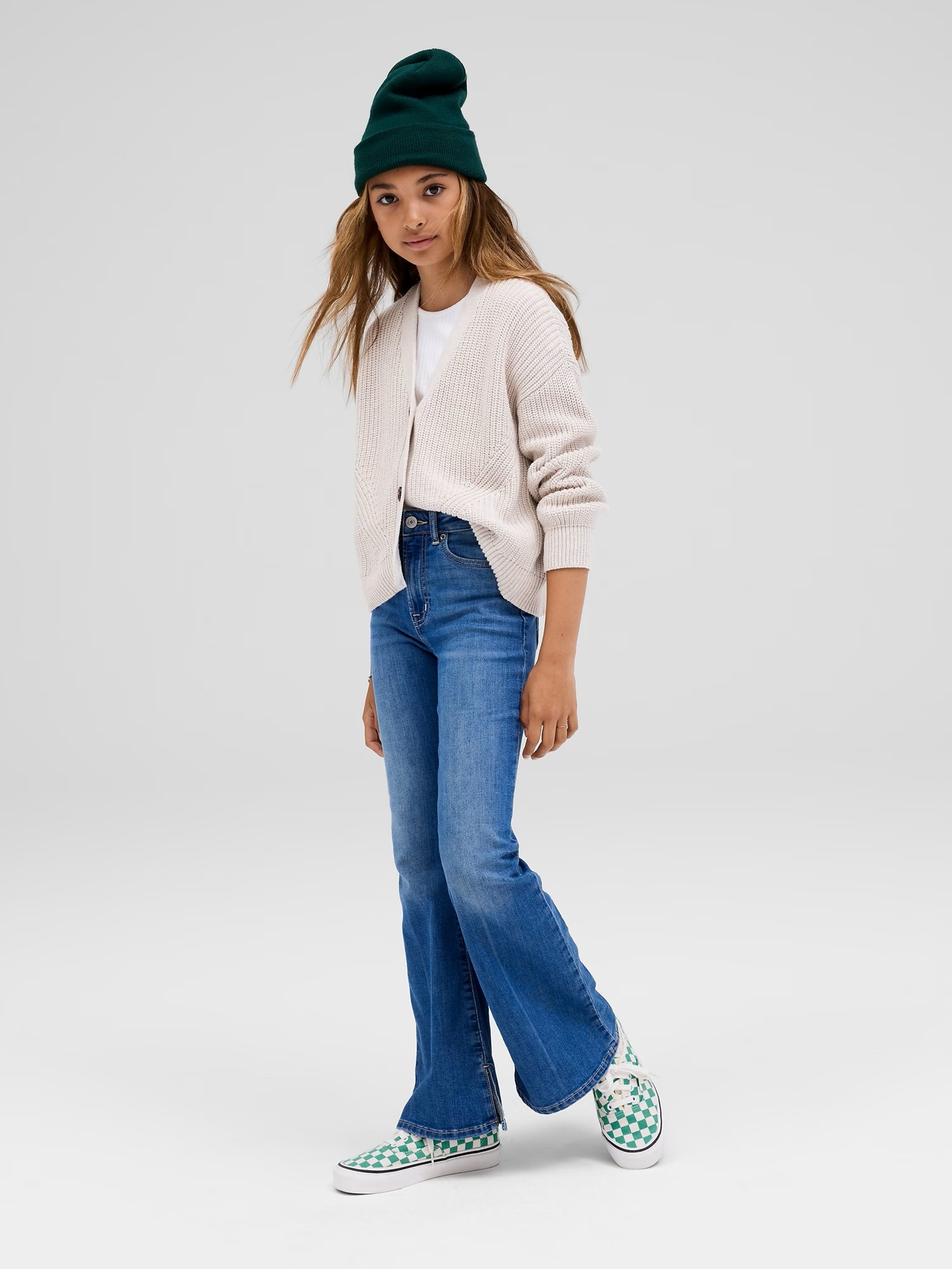 Kinder Flare High-Rise-Jeans