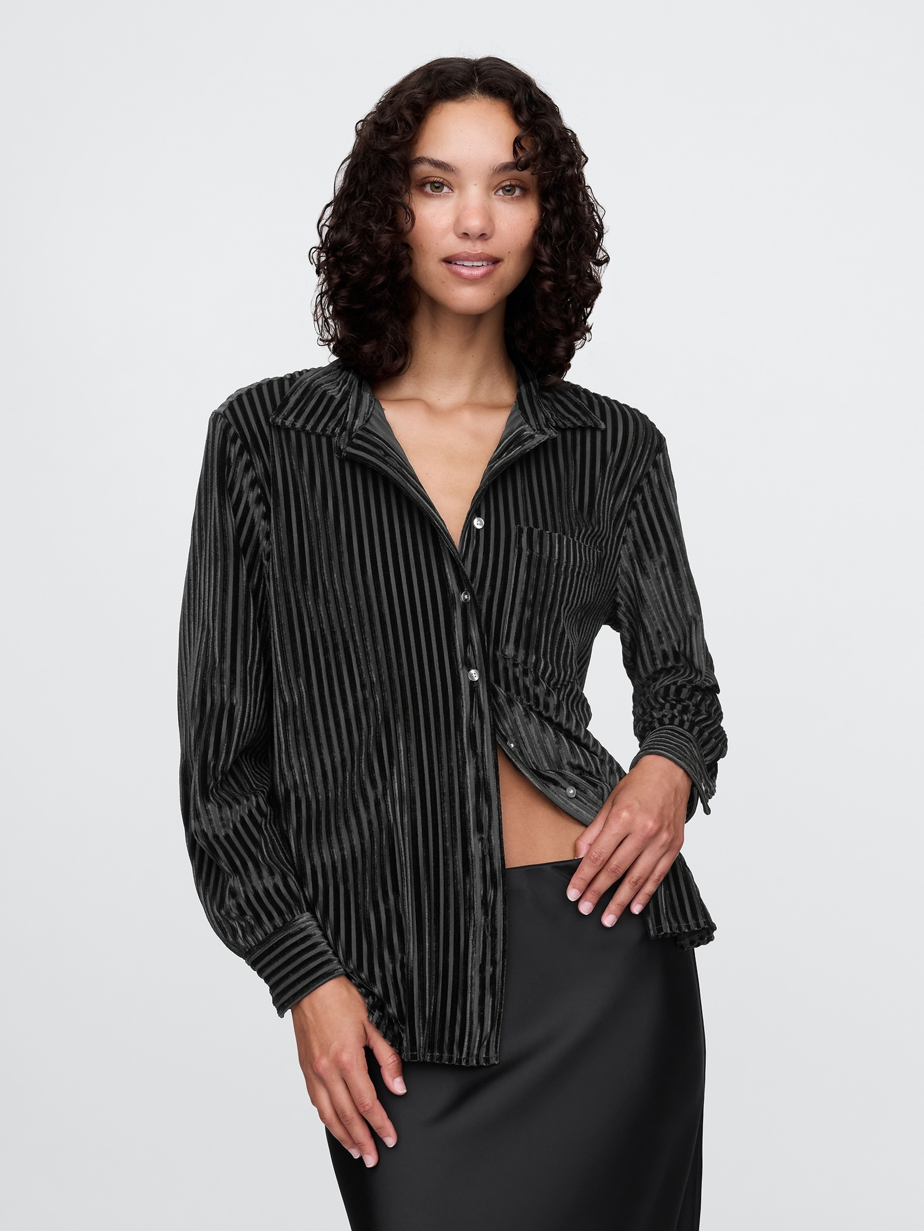 Fluwelen blouse - 001