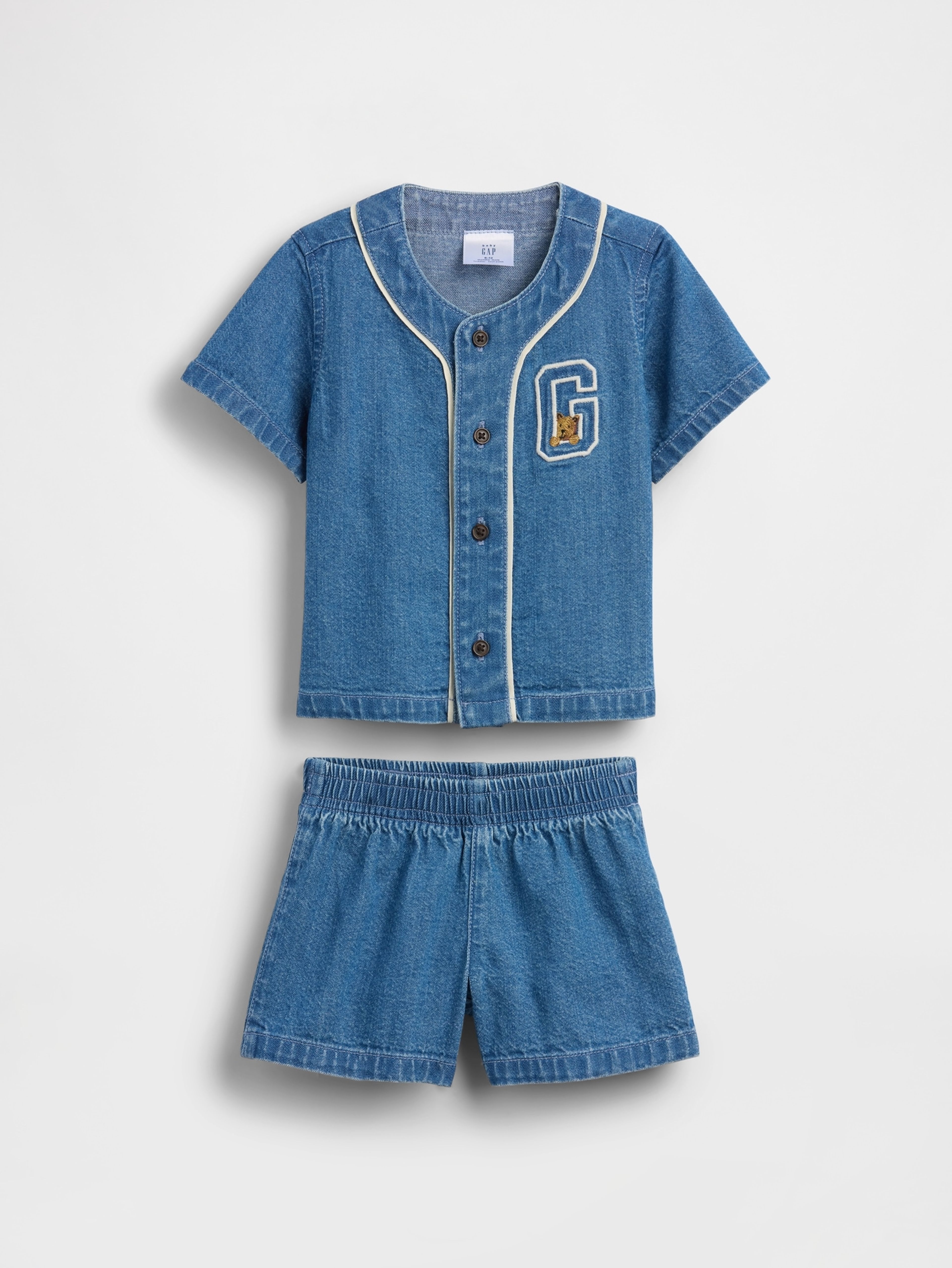 Baby džínový outfit set