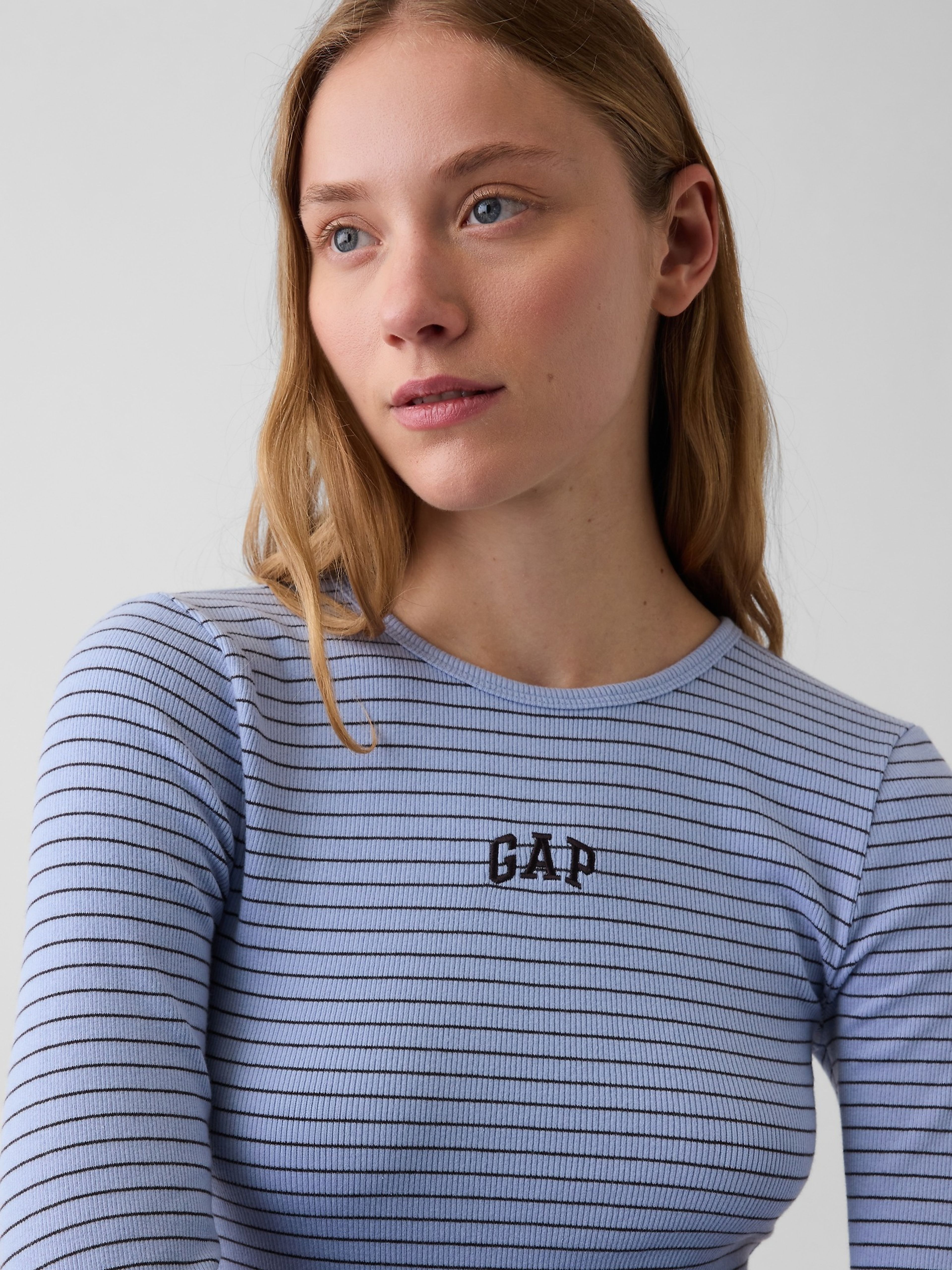 Ripp-T-Shirt mit Logo - 005
