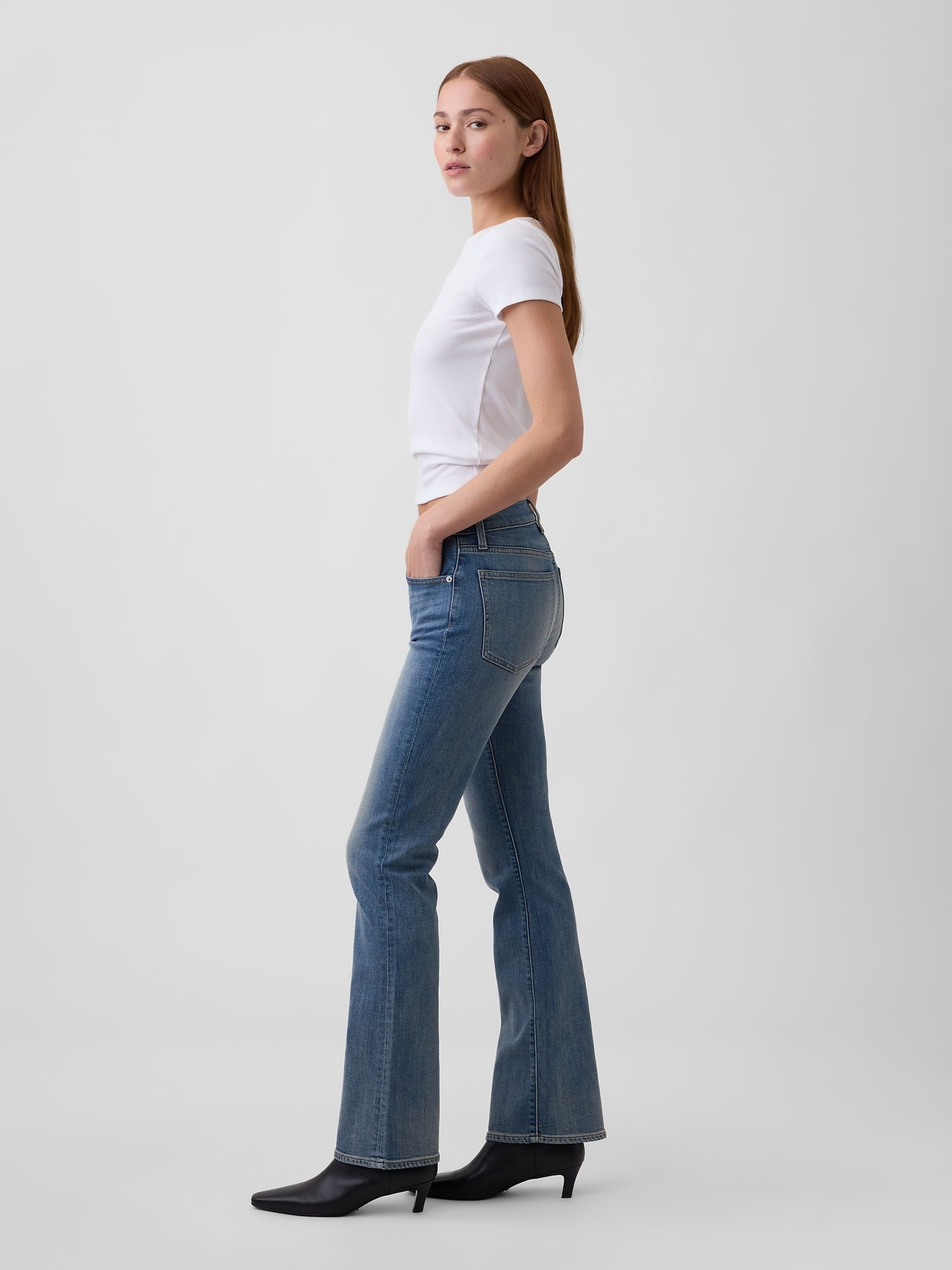Mid Rise Boot Jeans - 003