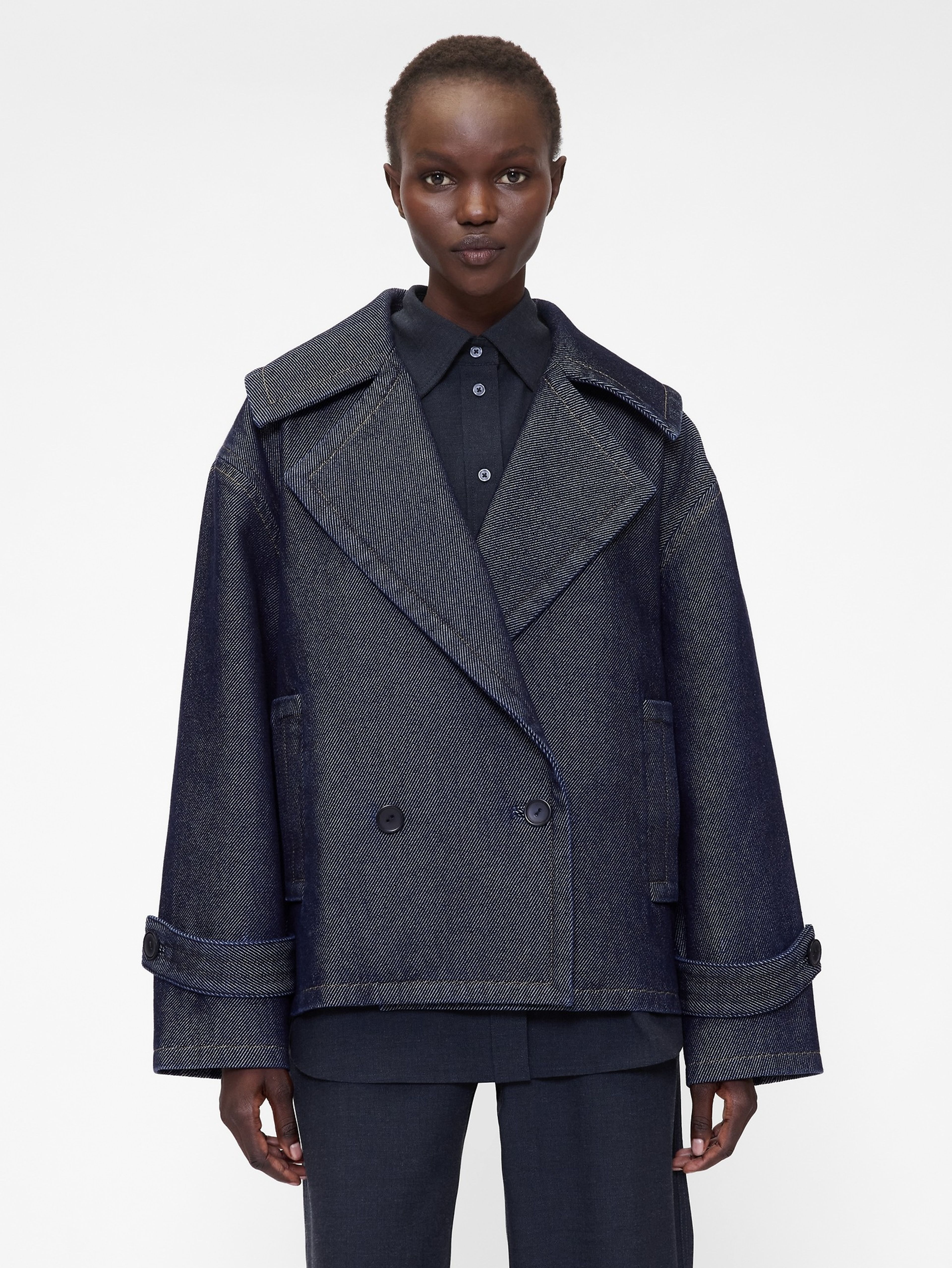 Oversize džínový kabát GapStudio by Zac Posen