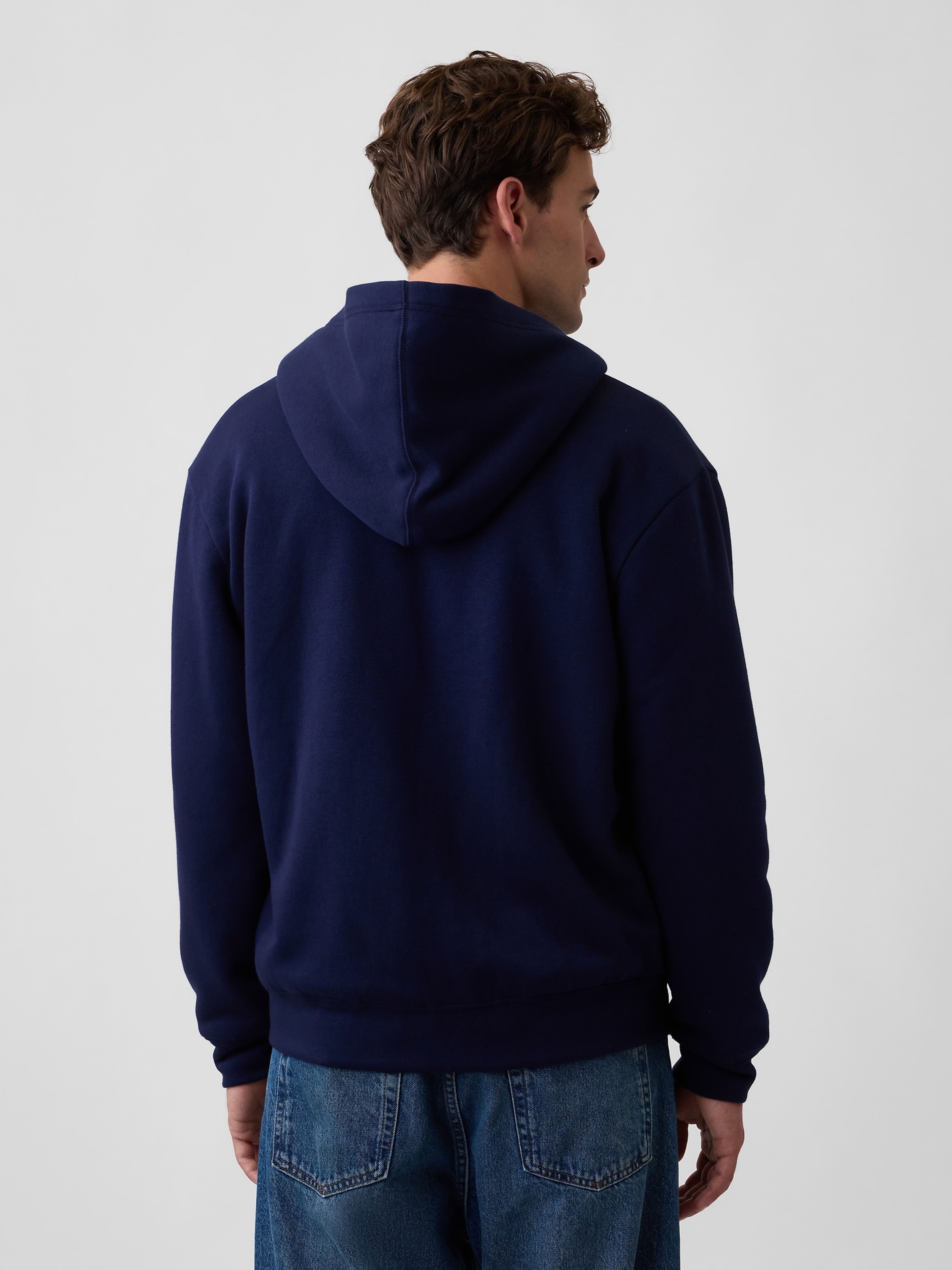 Zateplená sherpa mikina s logom - 003