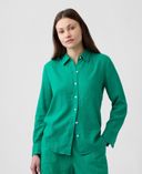 Easy Shirt Hemd aus Leinenmischung-Grün - 001