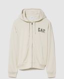 French Terry Hoodie mit Logo-Beige - 001