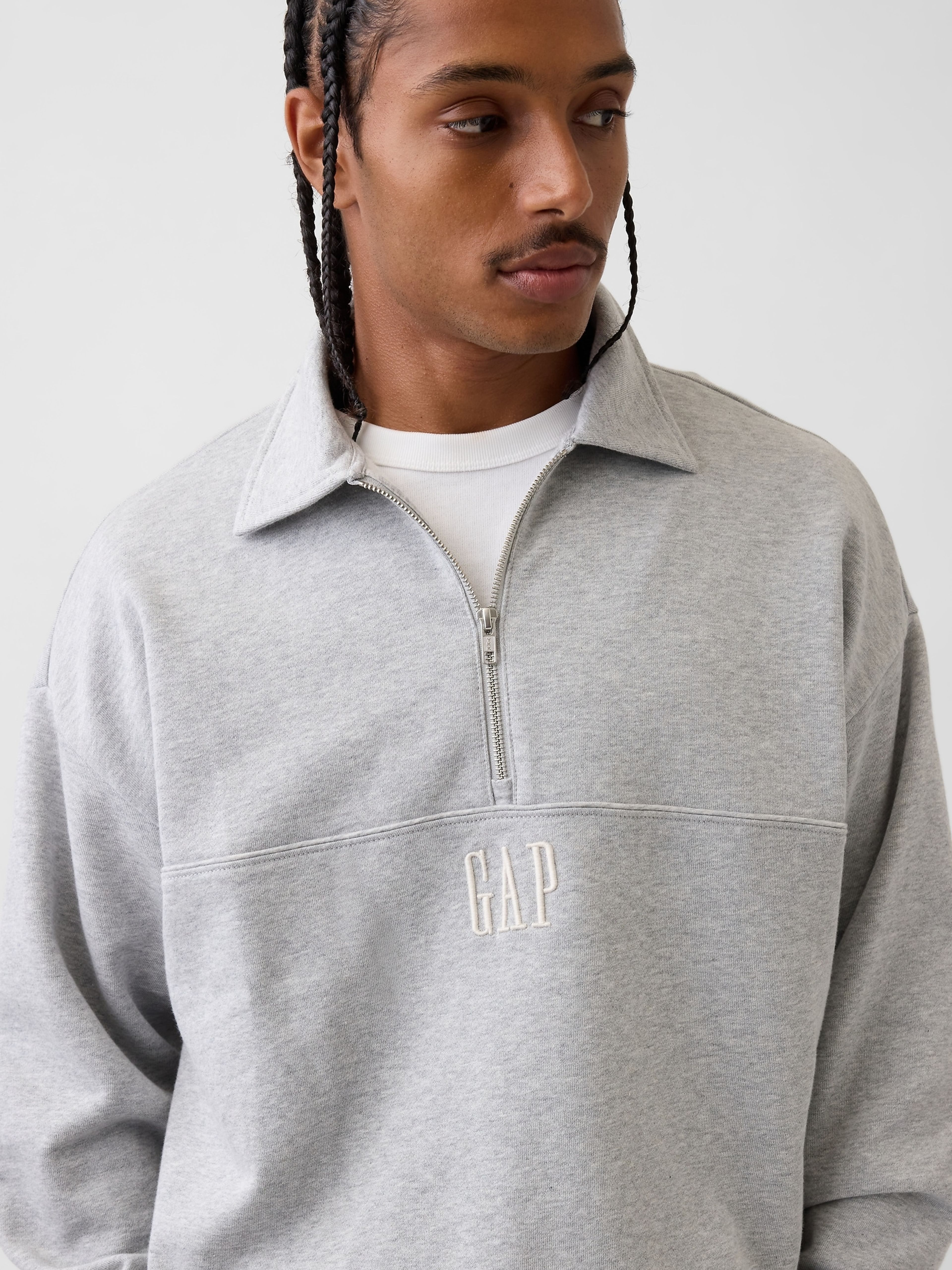 Oversize mikina Heavyweight s logem - 004