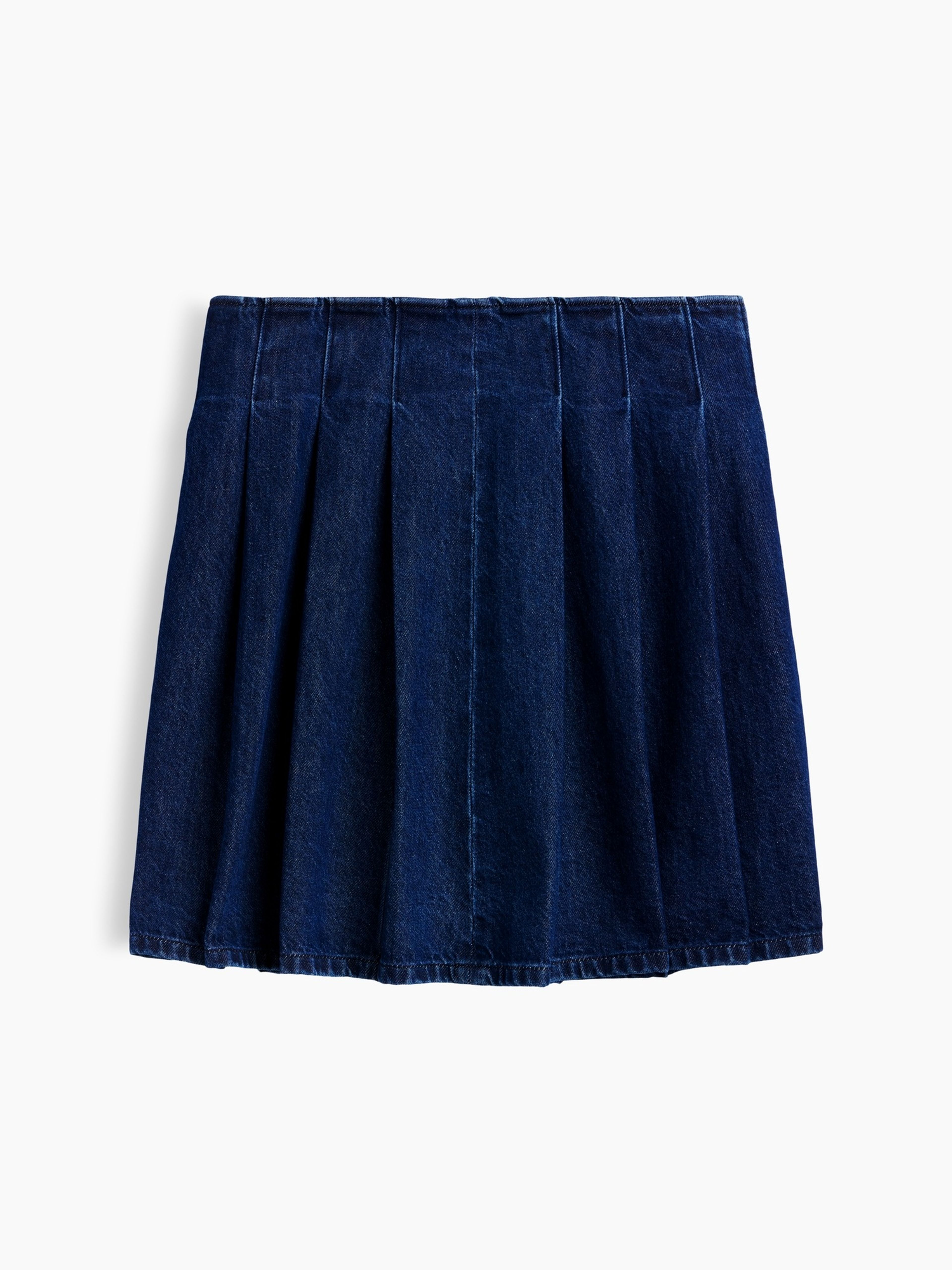 Džínová plisovaná mini sukně - 005