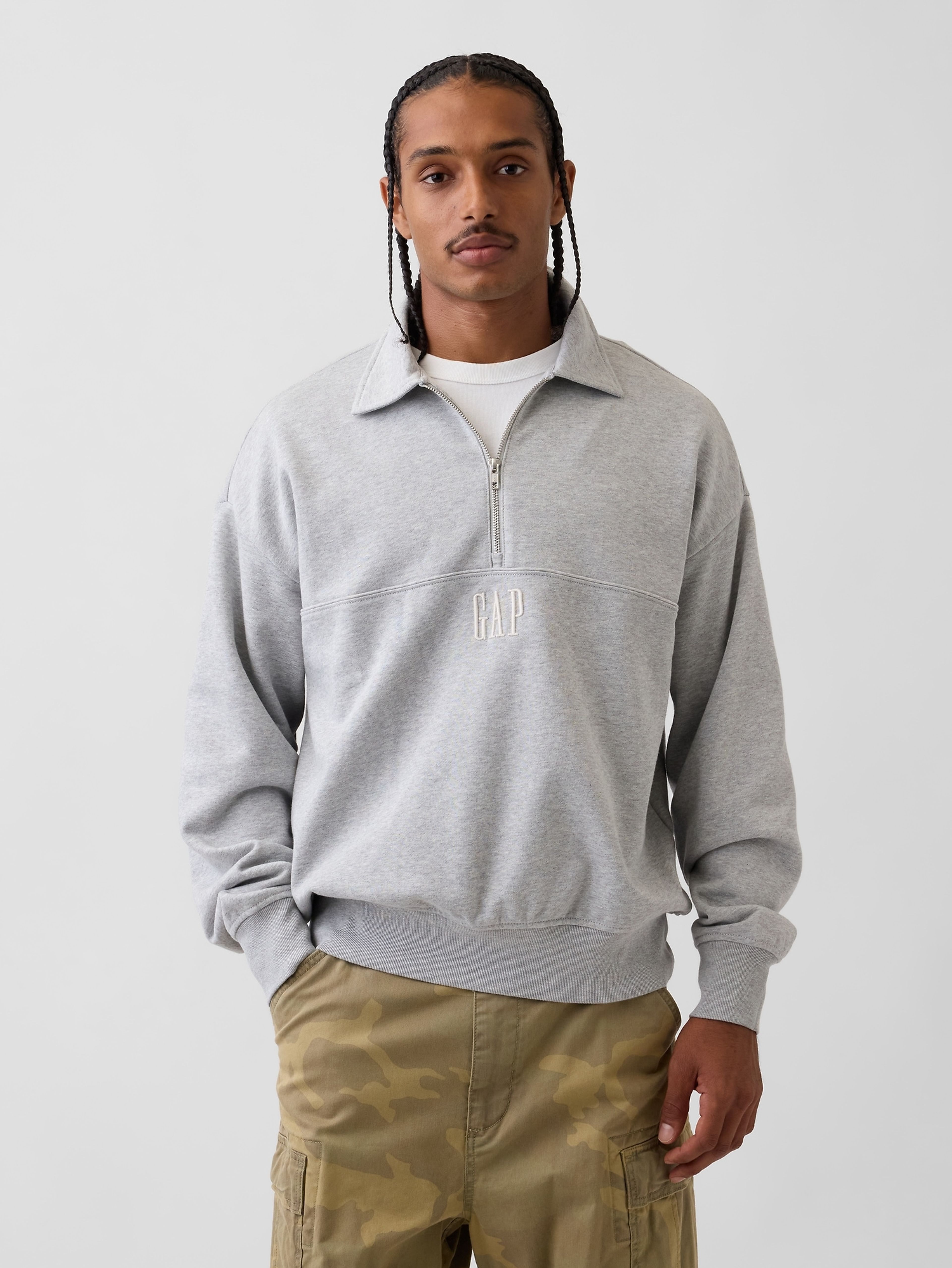 Oversize mikina Heavyweight s logem - 001