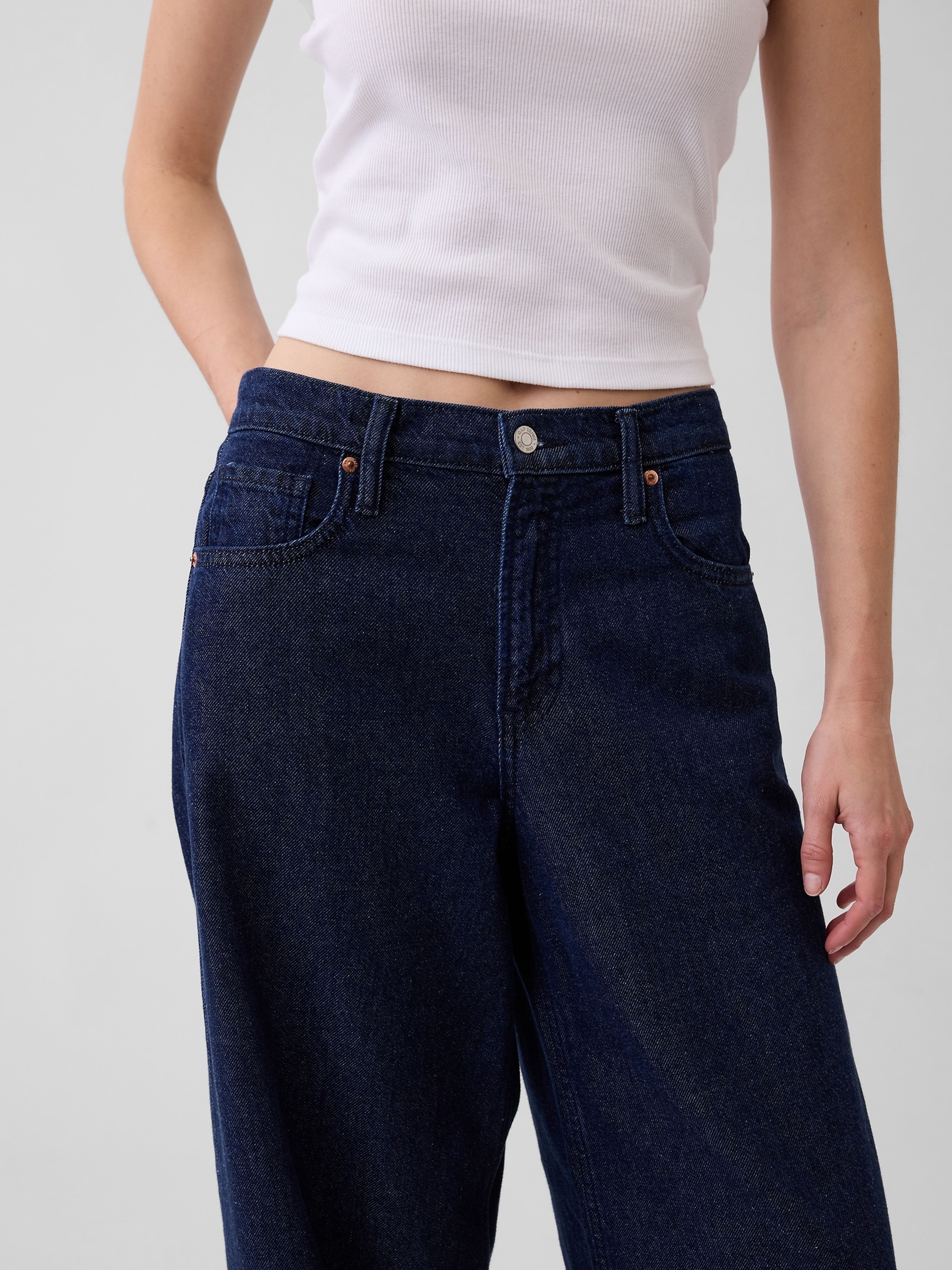 Jeans Mid Rise Baggy UltraSoft - 005
