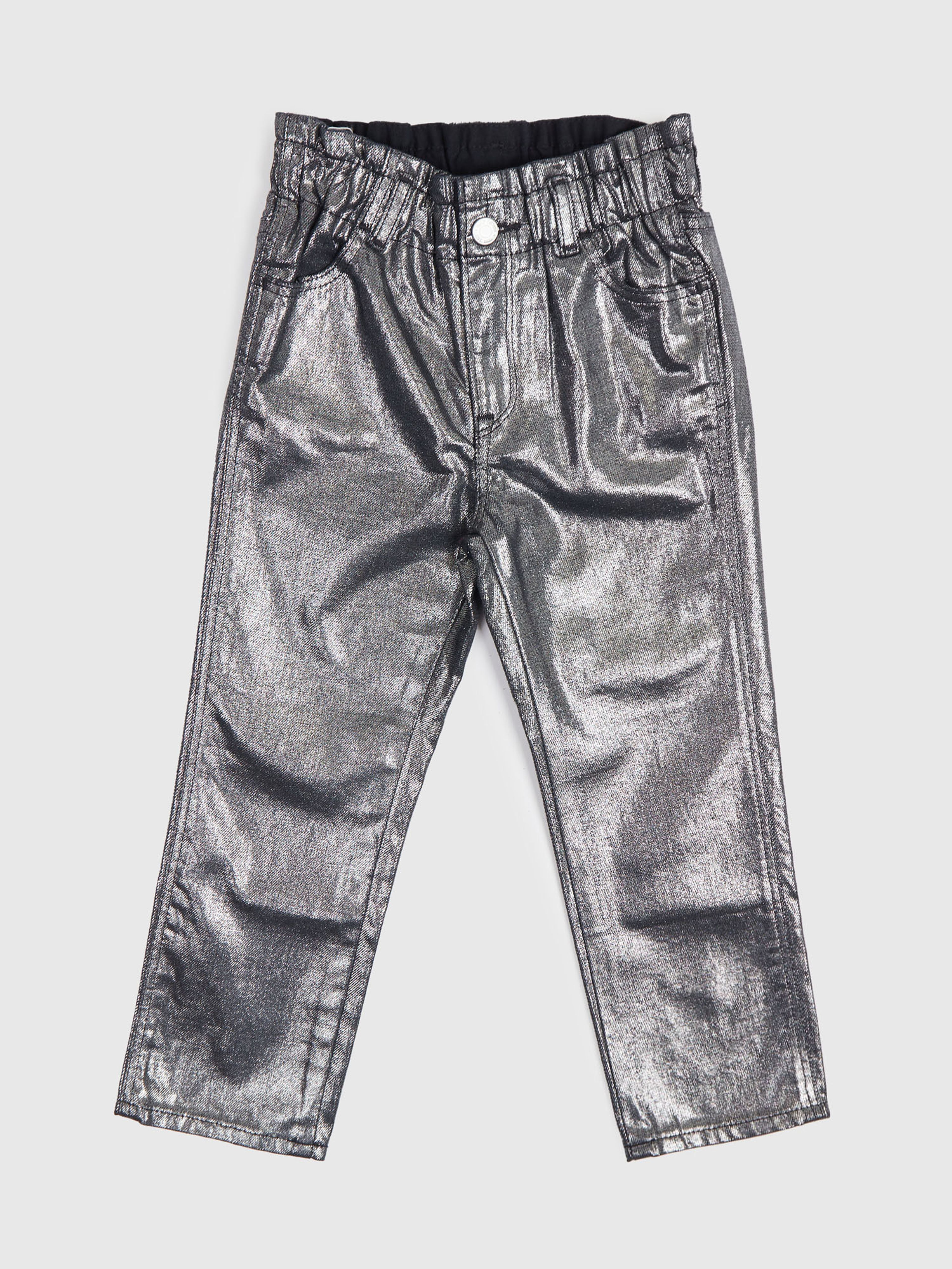 Kinder Metallic-Jeans Mom