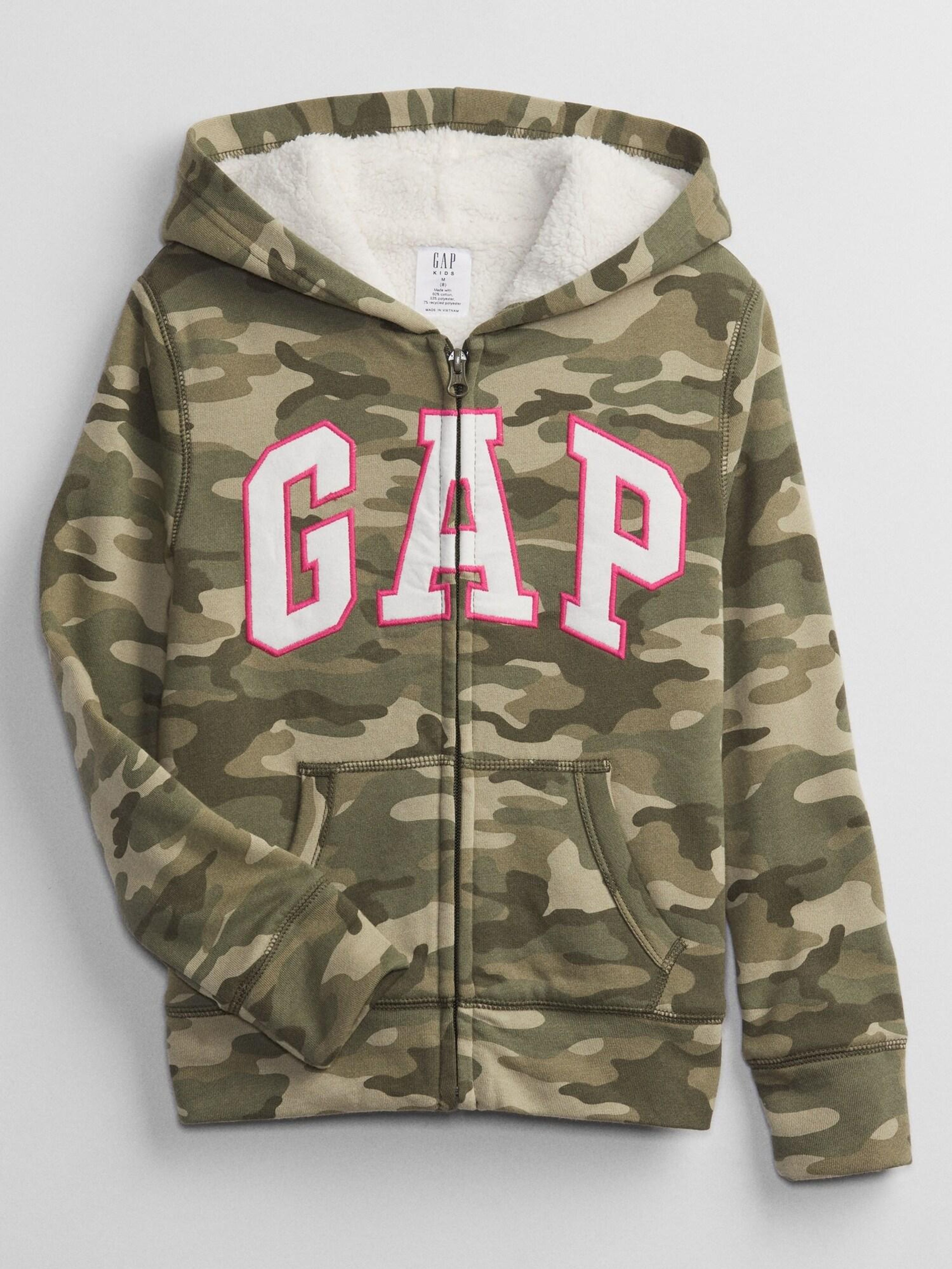 Dziecięca bluza army GAP z logo