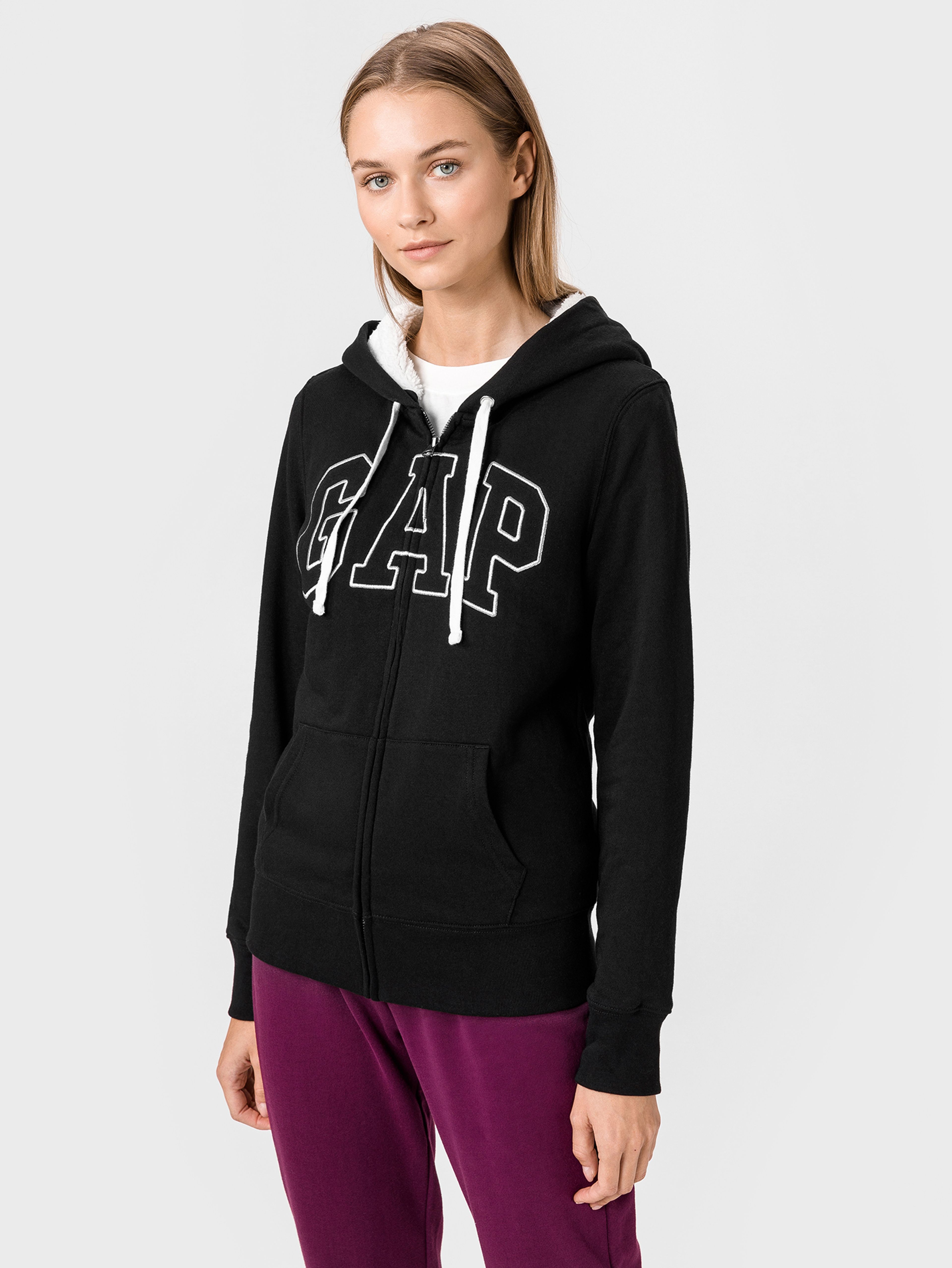 Bluza logo GAP sherpa zip