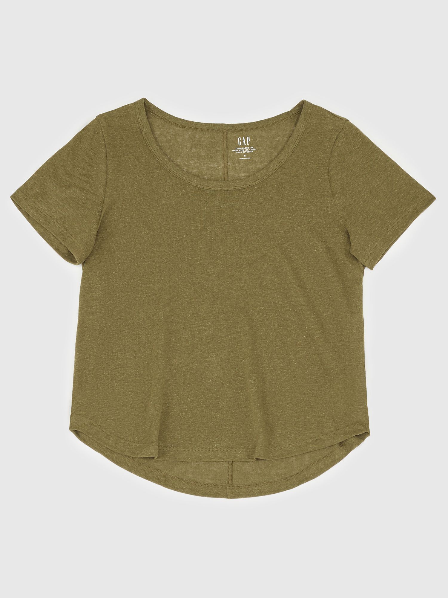 Camiseta de mezcla de lino