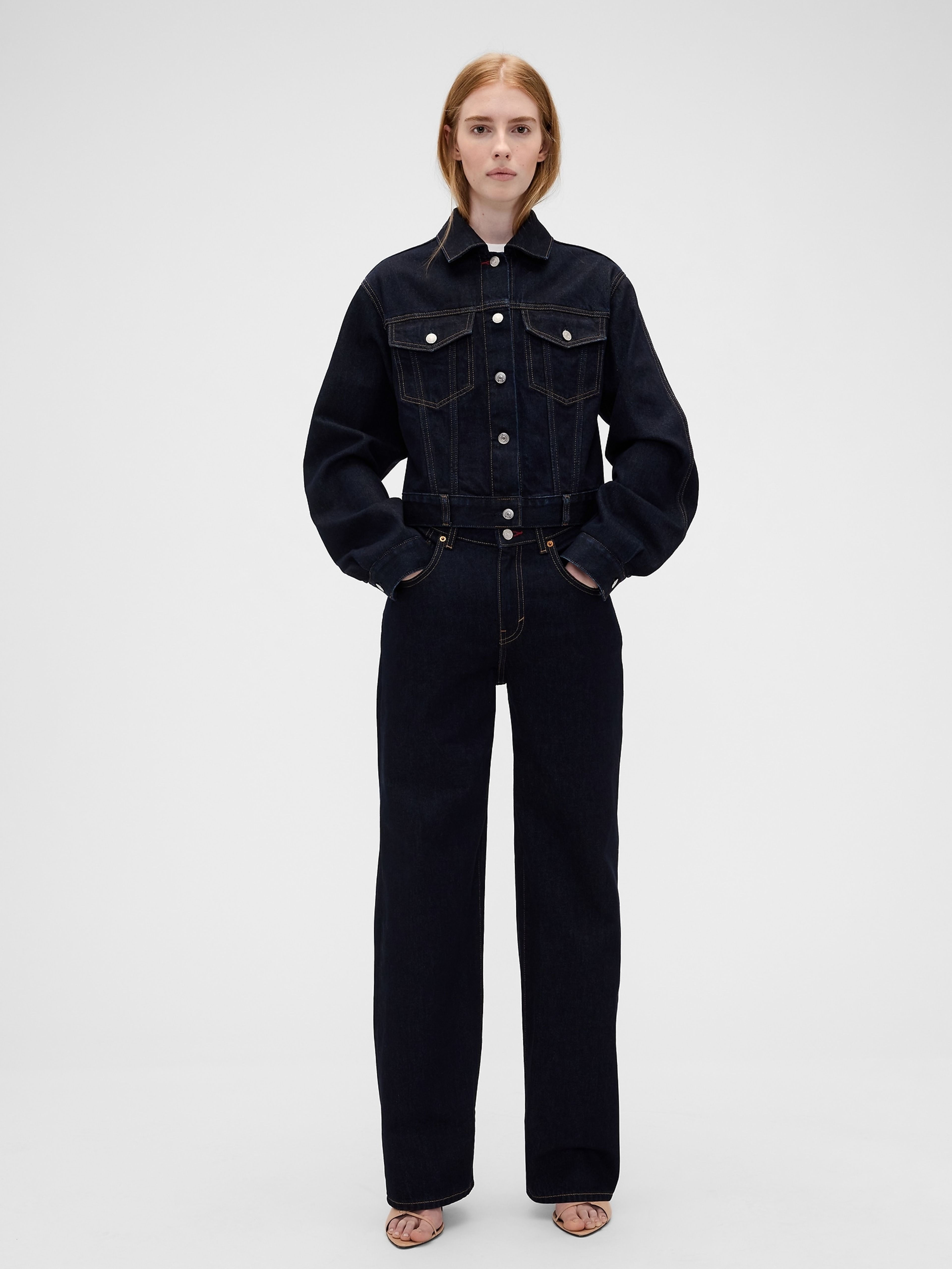 Džíny High Rise Straight Gap × Victoria Beckham